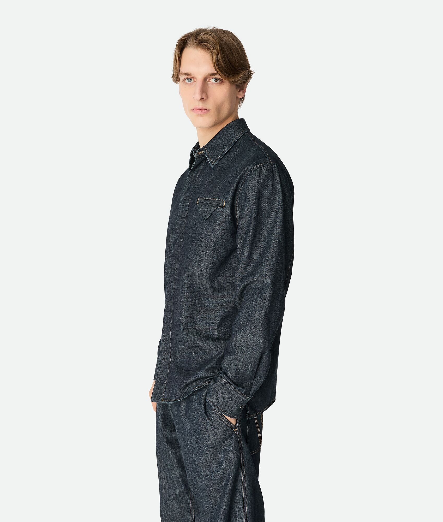 Rinsed Indigo Denim Shirt - 2