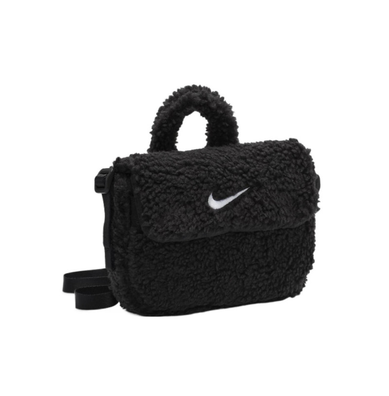 Nike (WMNS) Nike Sportswear NSW Faux Fur Crossbody Bag 'Black' FB3039-010 outlook