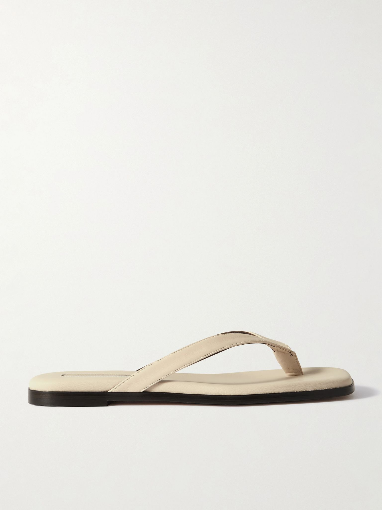 Meta leather flip flops Ivory - 1