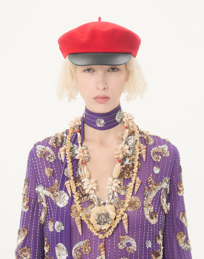 EMBROIDERED CHIFFON DRESS WITH FEATHERS 4