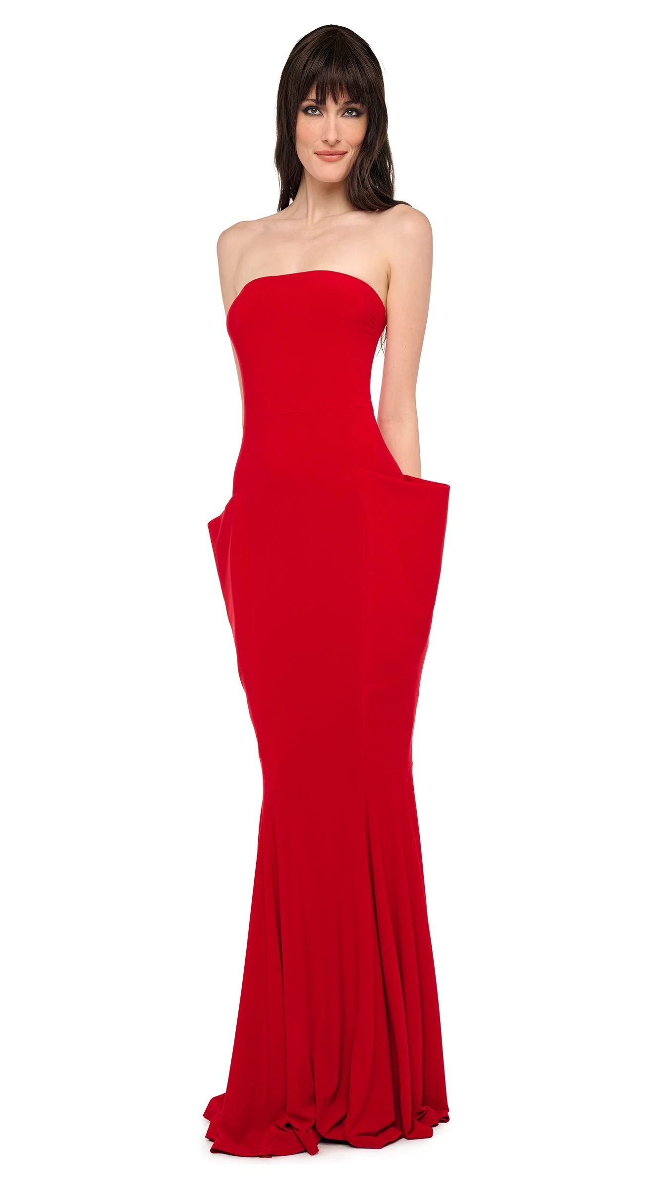 STRAPLESS WING FISHTAIL GOWN - 1