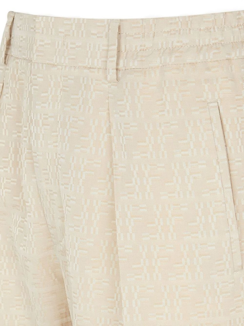 FENDI pleated patterned trousers outlook