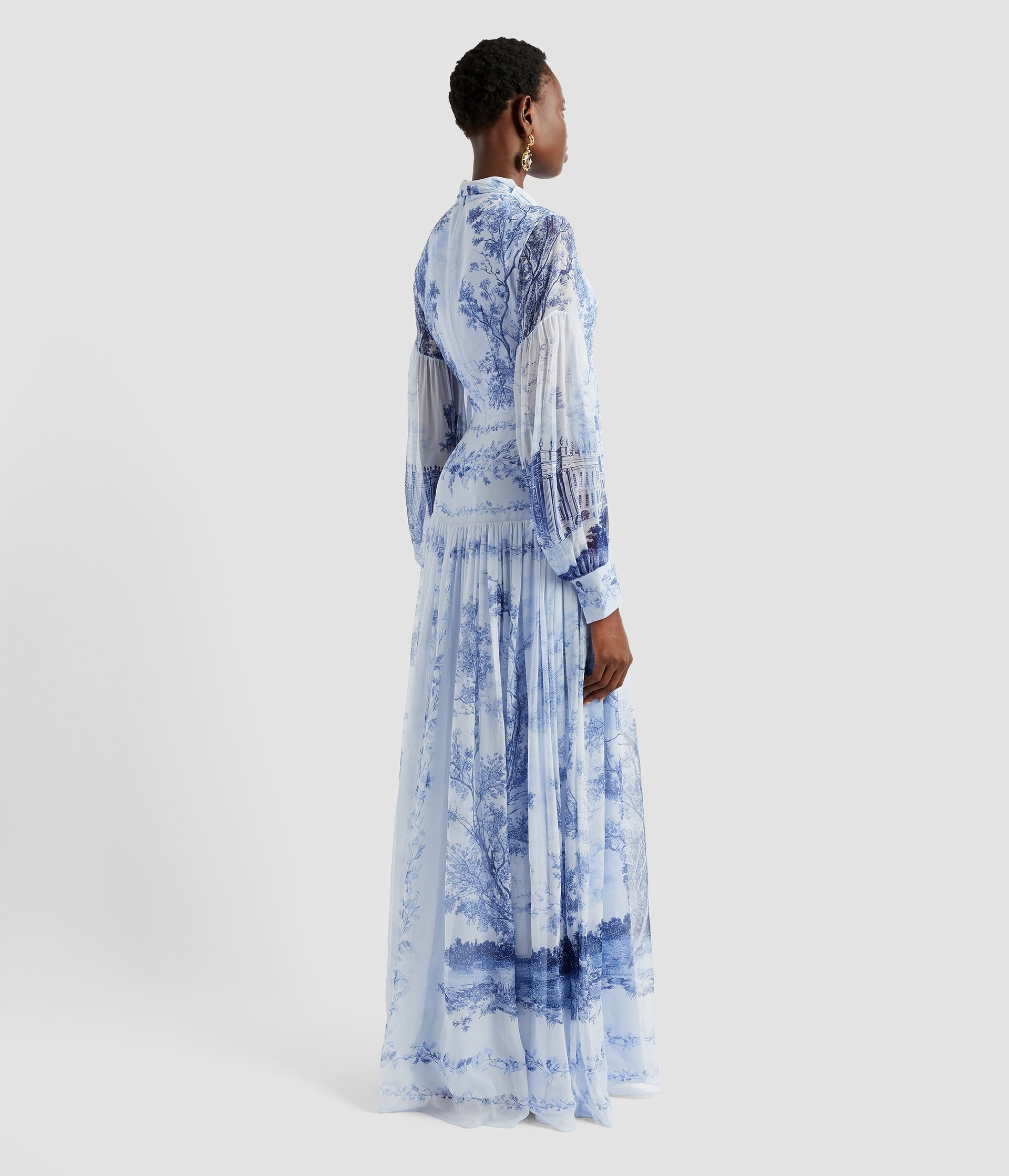 BLOUSON SLEEVE GOWN - 3