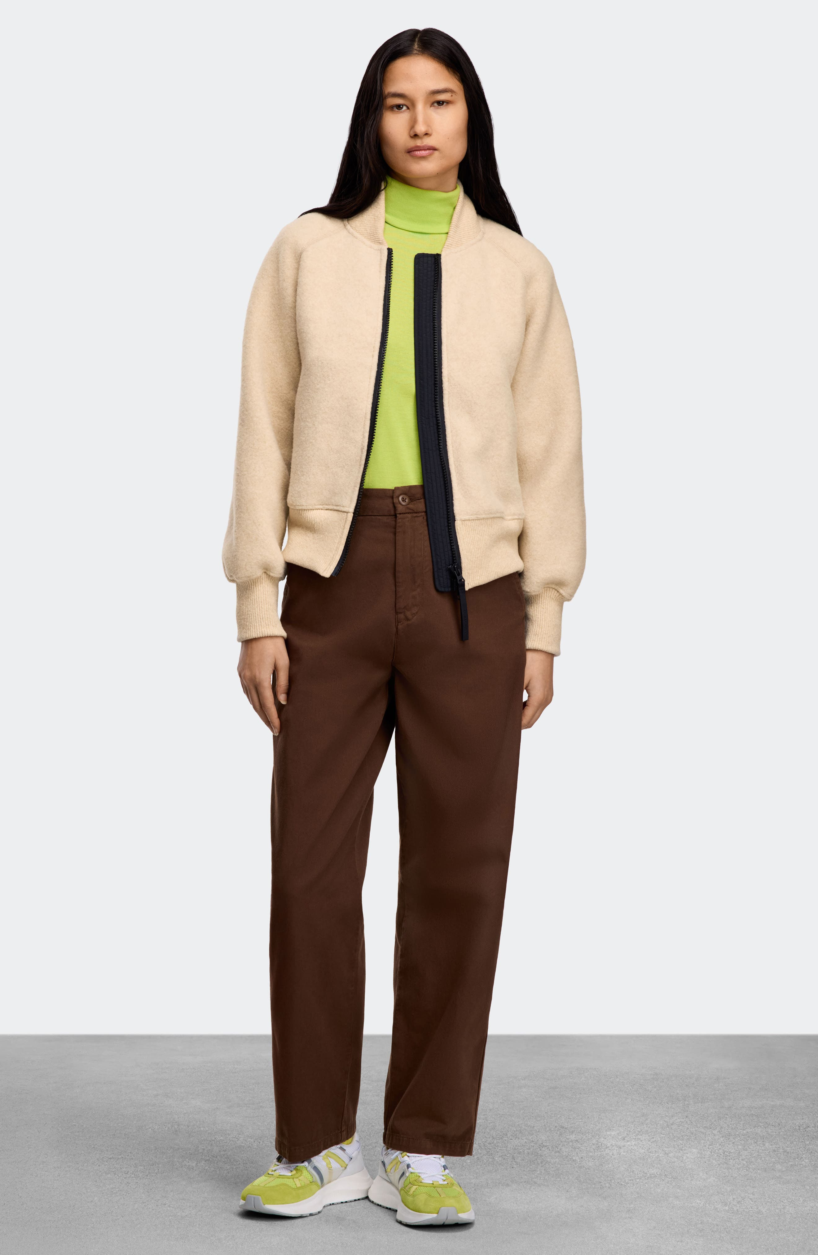 Canada Goose Sierra High Pile Fleece Bomber in Light Tan at Nordstrom - 6