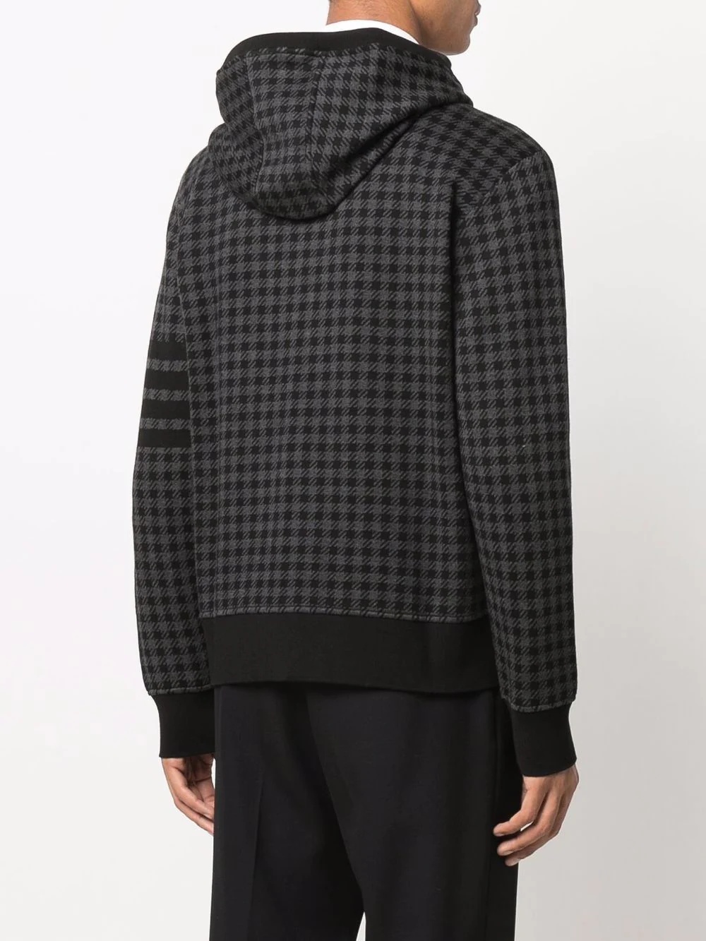 Gunclub check jacquard zip-up hoodie - 4