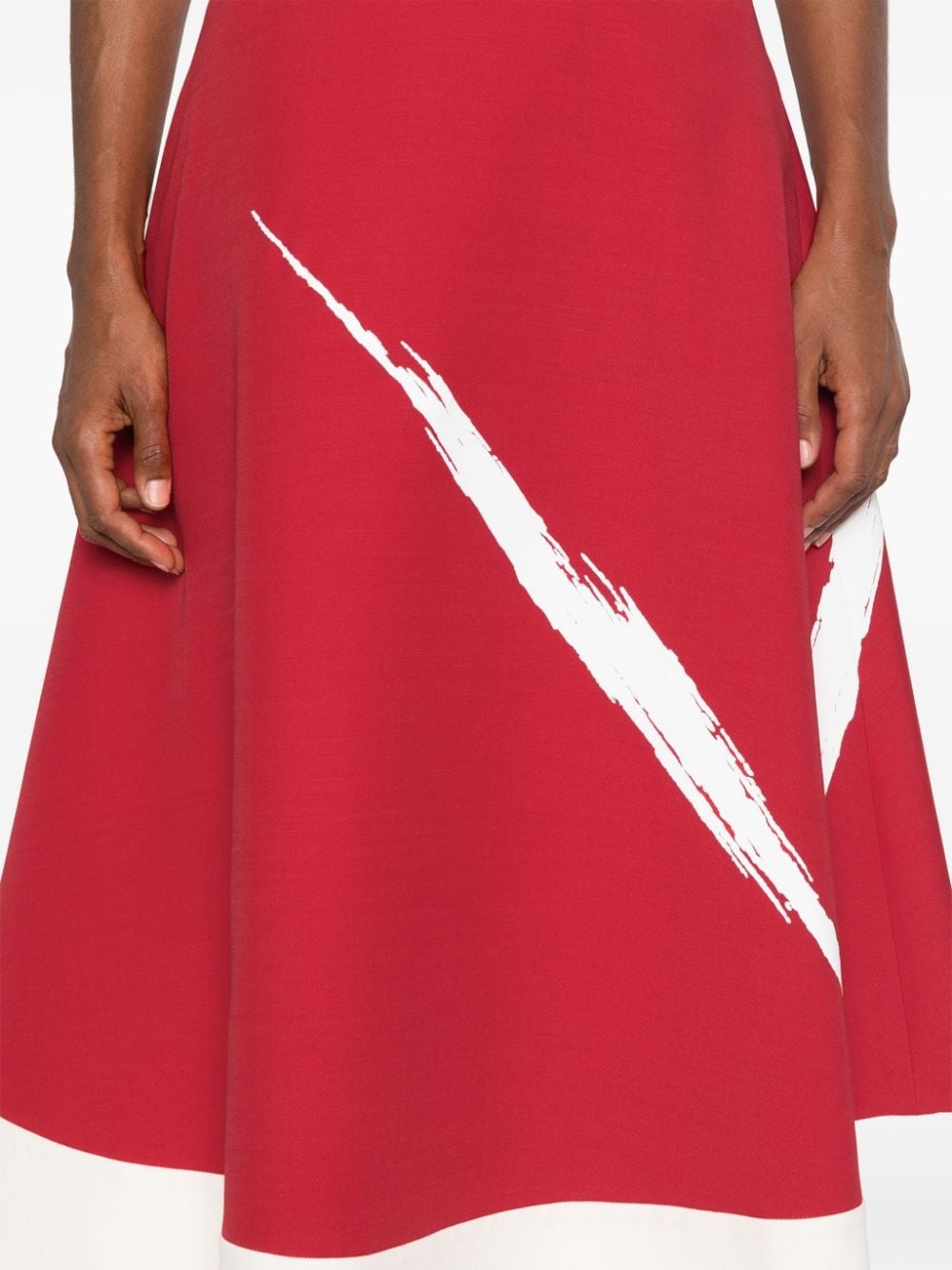 paint splatter-detail midi skirt - 5