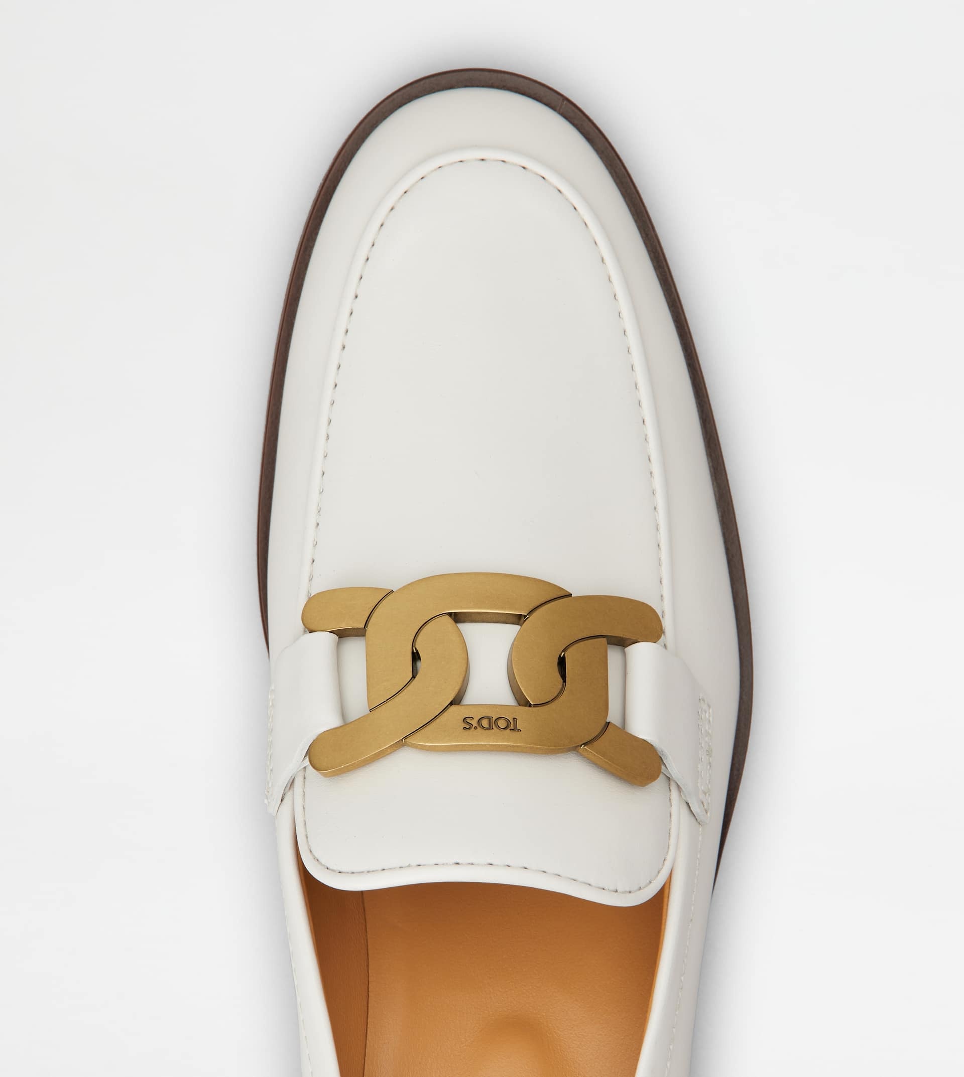 LOAFERS IN LEATHER - WHITE - 5