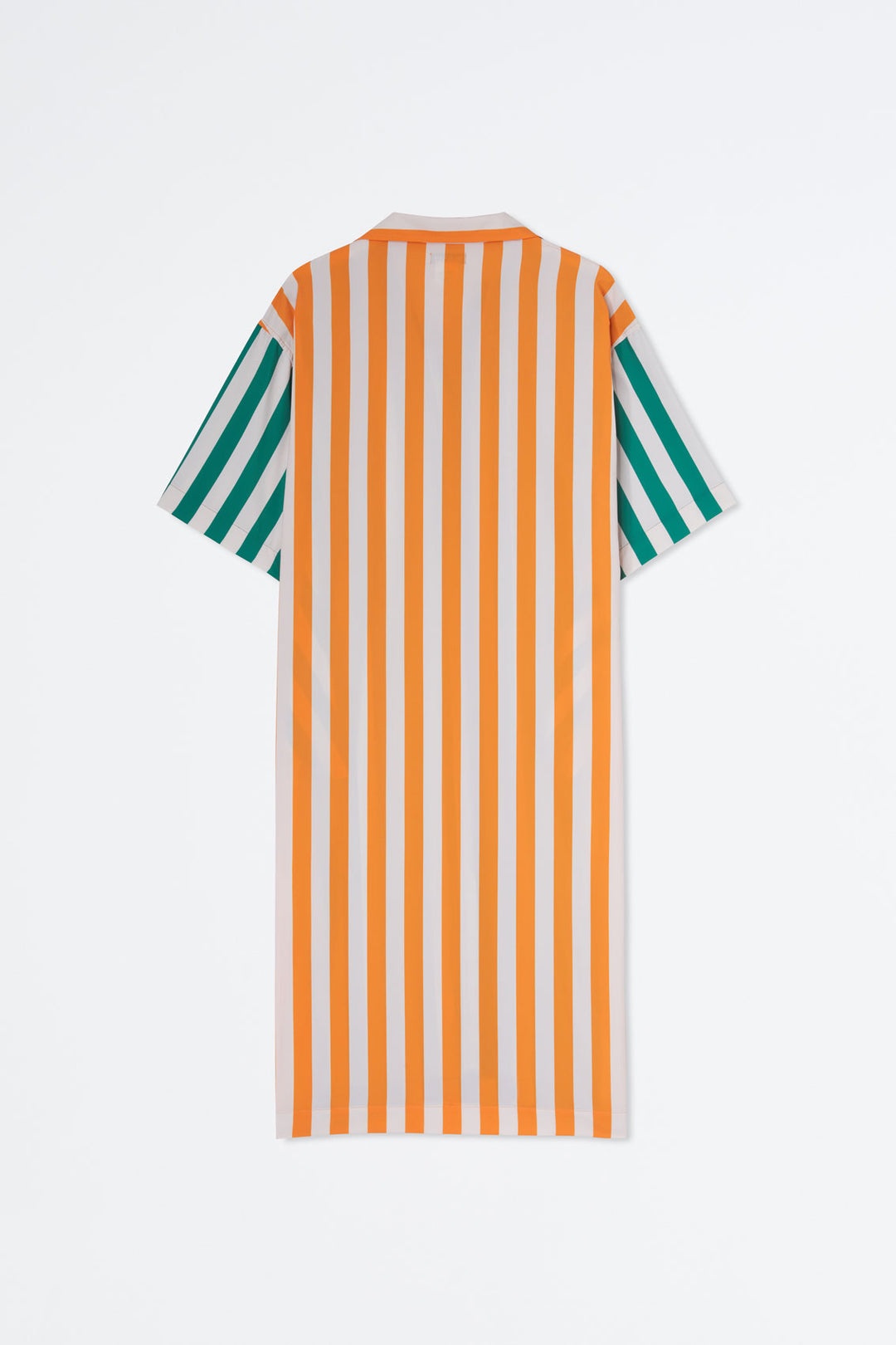 STRIPED NYLON SHIRT DRESS - 3