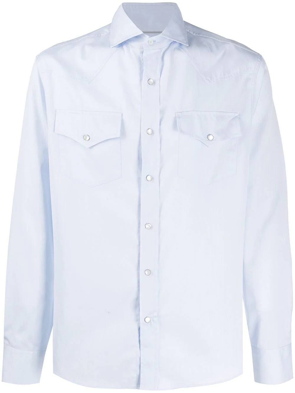 chest pocket slim-fit shirt - 1