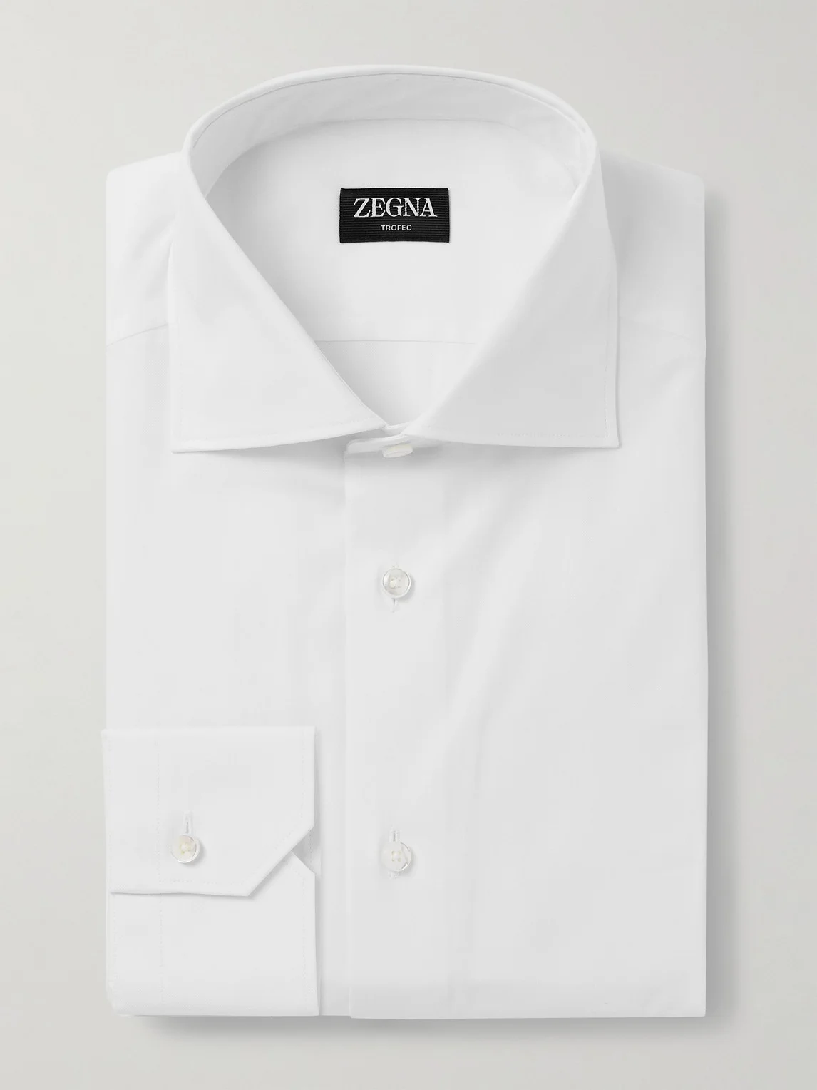 Cutaway-Collar Cotton-Twill Shirt - 1