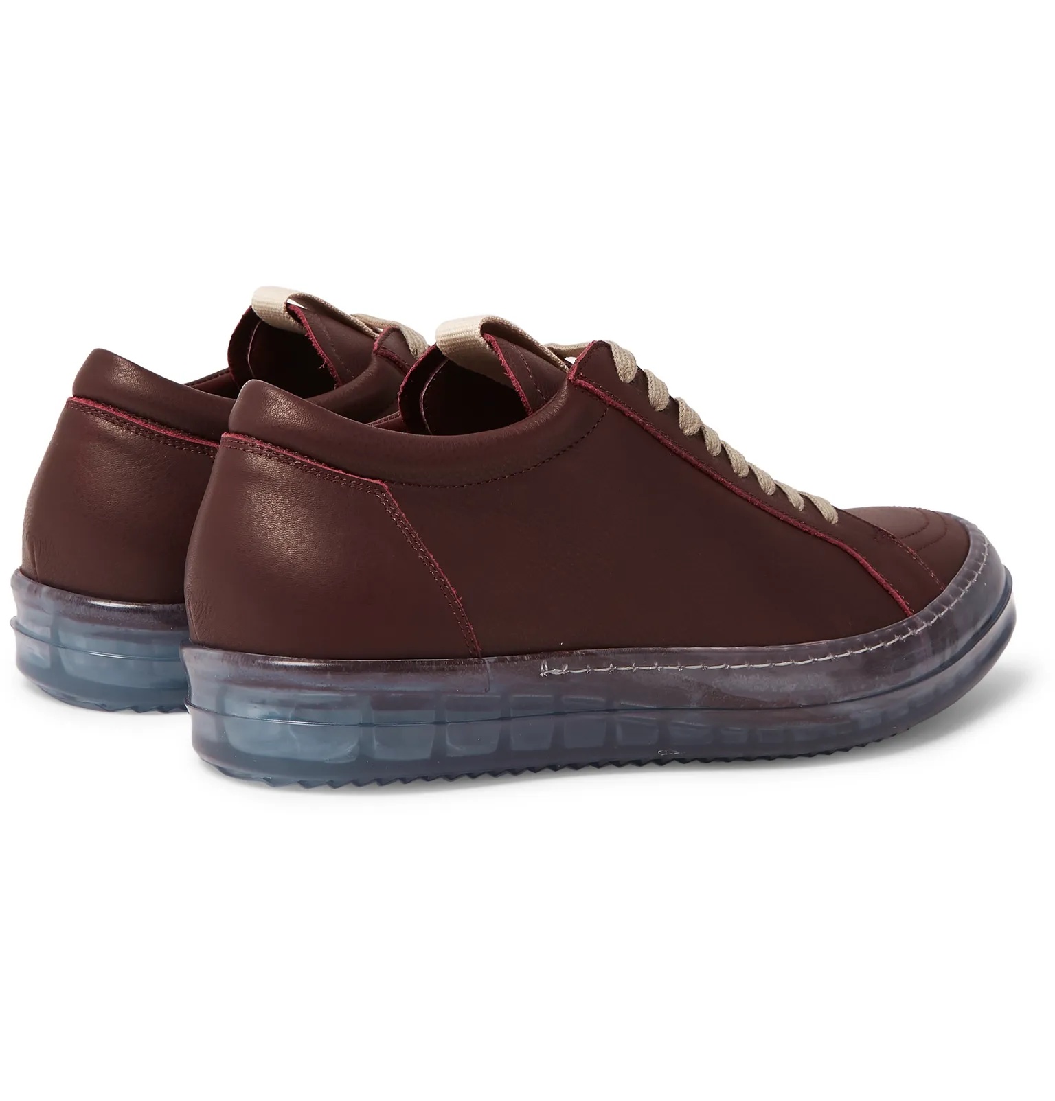 Clear Sole Grosgrain-Trimmed Leather Sneakers - 11