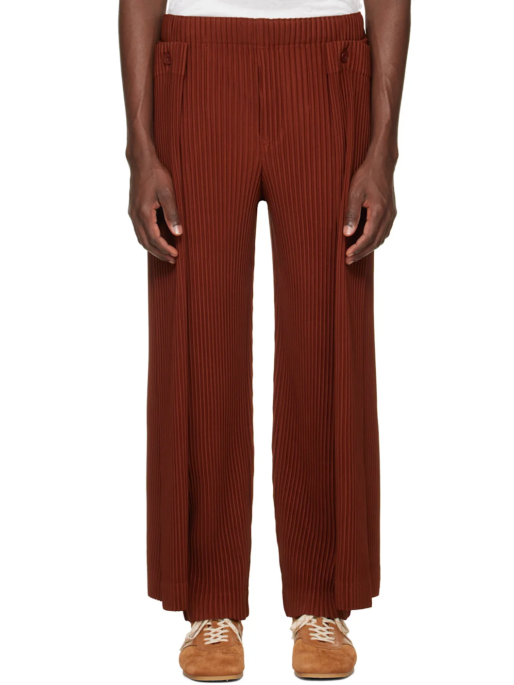 Brown Motion Blur Trousers - 1