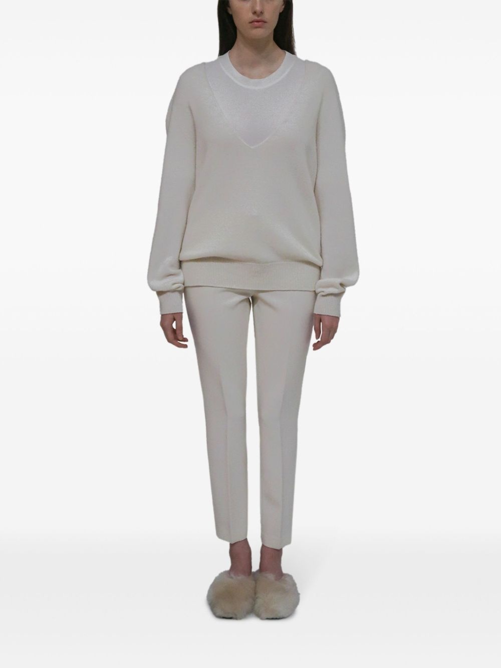 v-neck sweater - 2