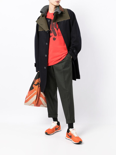 Kolor scarf-neck coat outlook