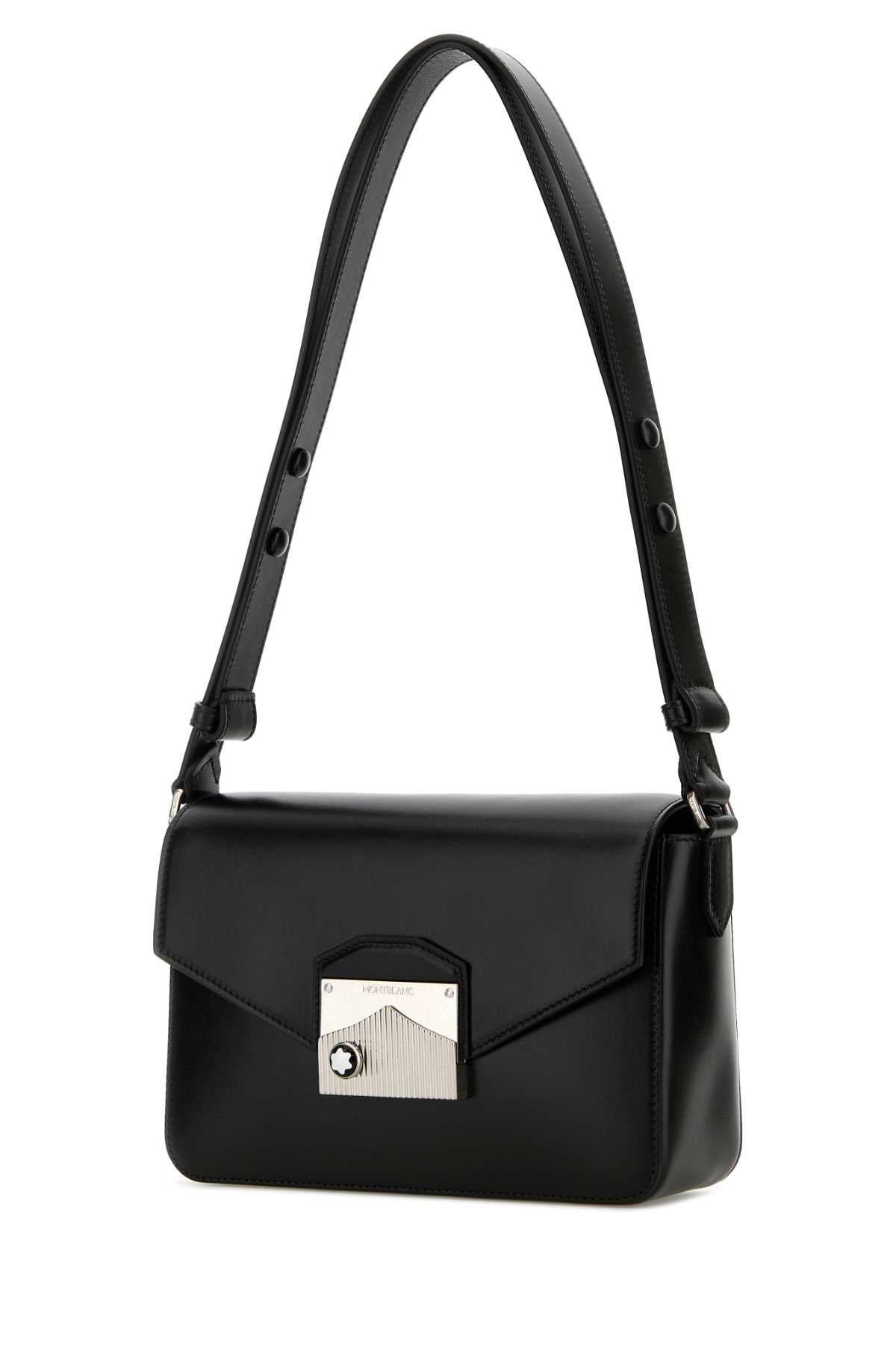 Montblanc Men Black Leather Meisterstuck Shoulder Bag - 2