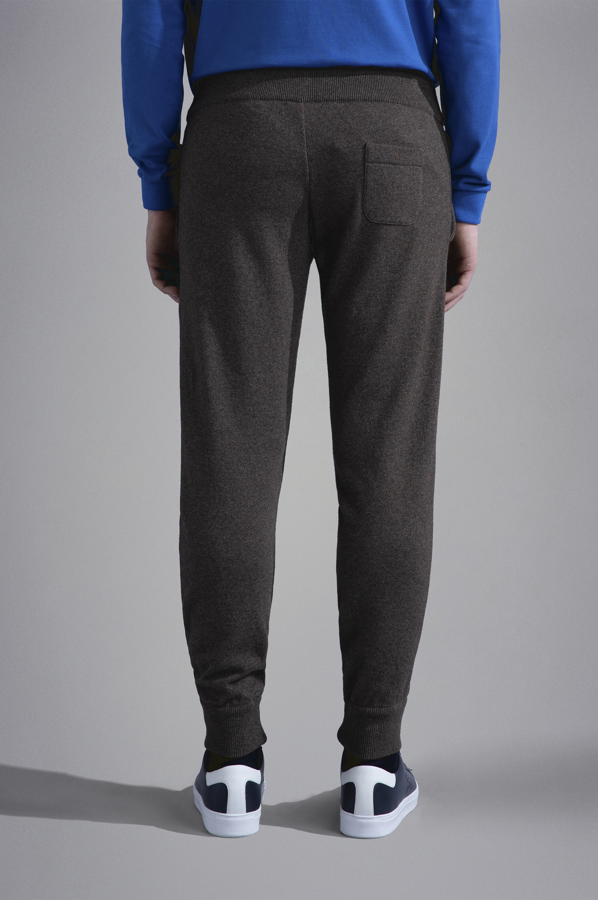 WOOL TRACKPANTS WITH LEATHER DETAILS - 3