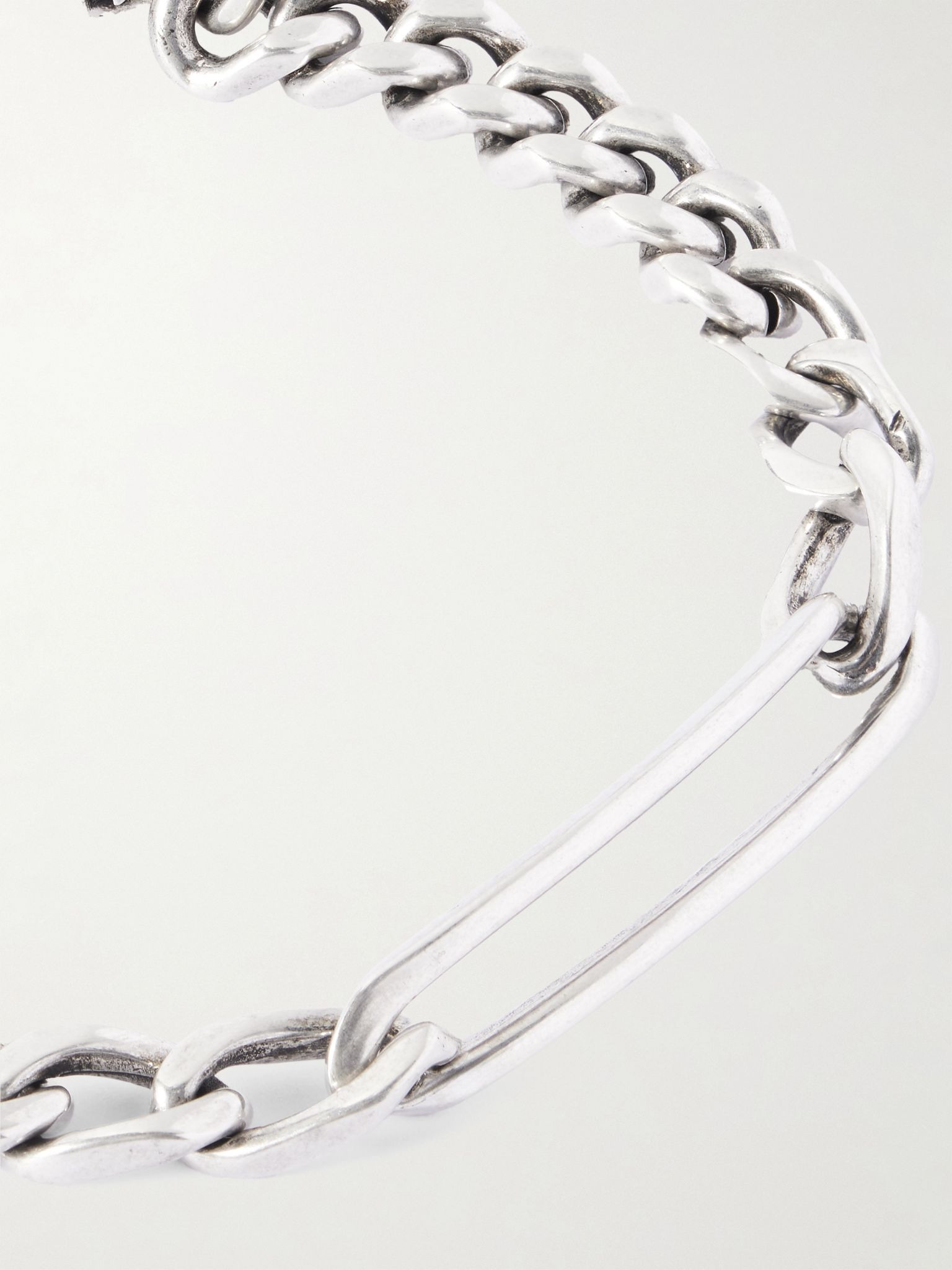 Silver-Tone Chain Bracelet Silver - 4