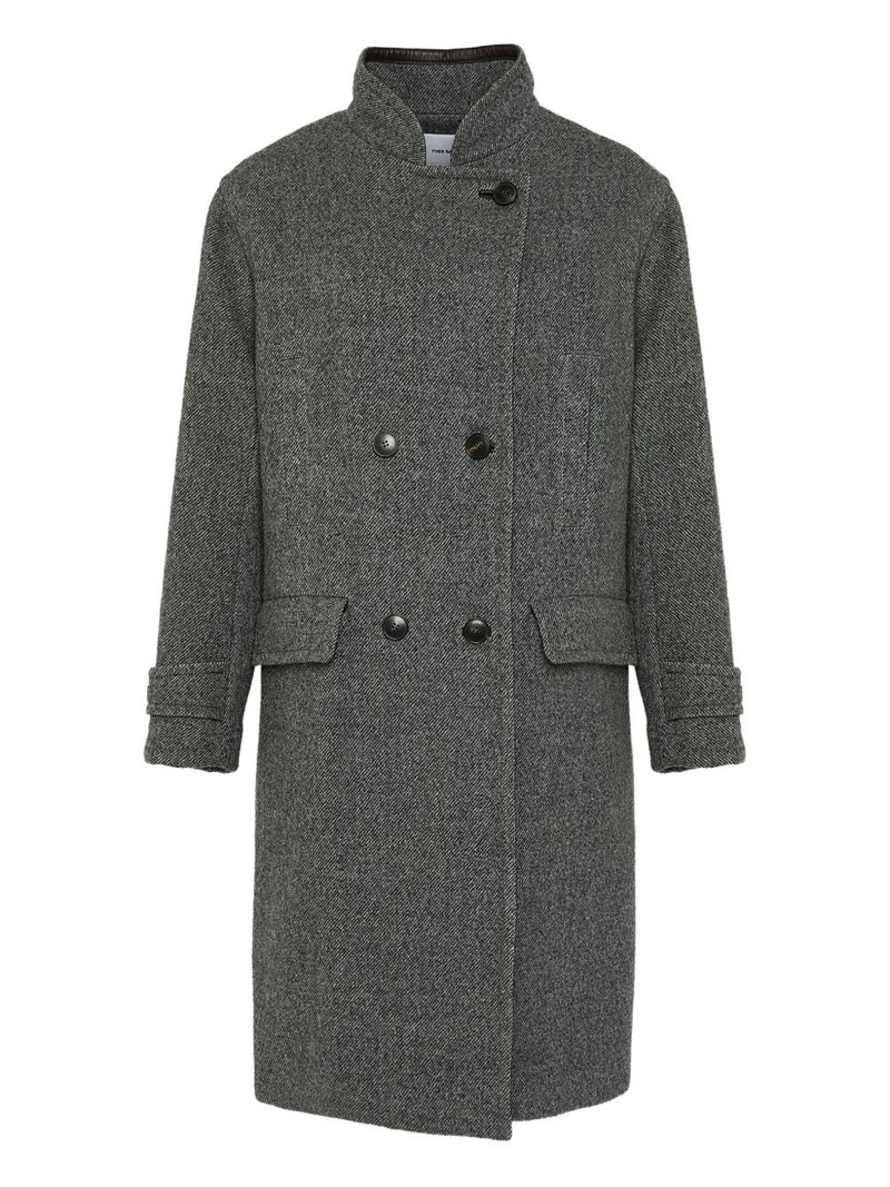 double-breasted virgin-wool coat 1