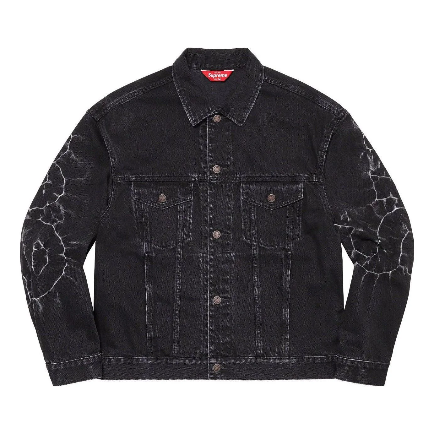 Supreme Shibori Denim Trucker Jacket 'Black White' SUP-SS23-014 - 1