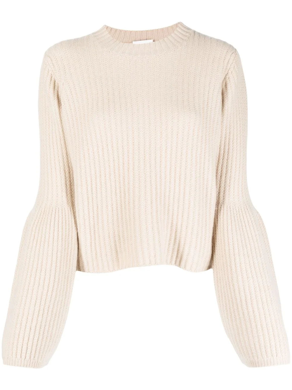 fisherman's knit bishop-sleeved jumper - 1