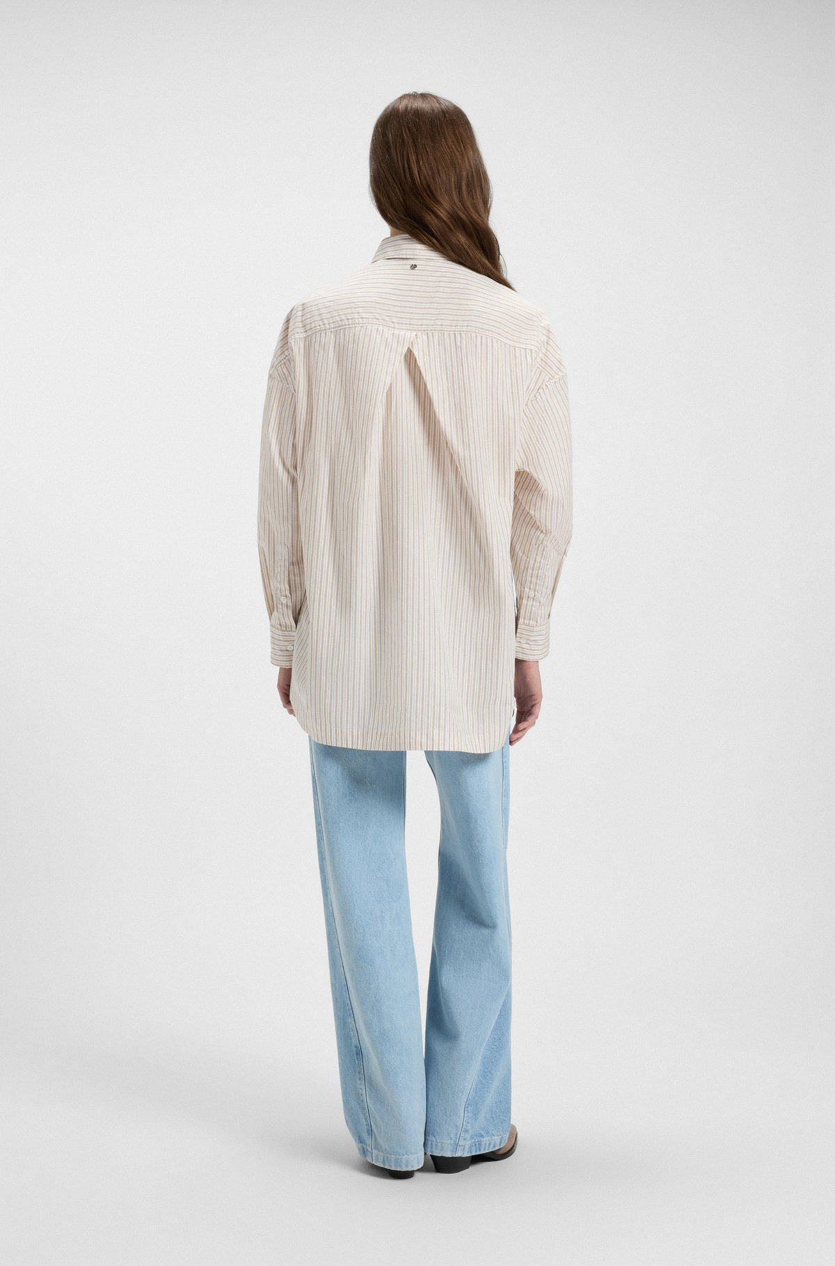 OVERSIZE-FIT BLOUSE IN STRIPED COTTON - 5