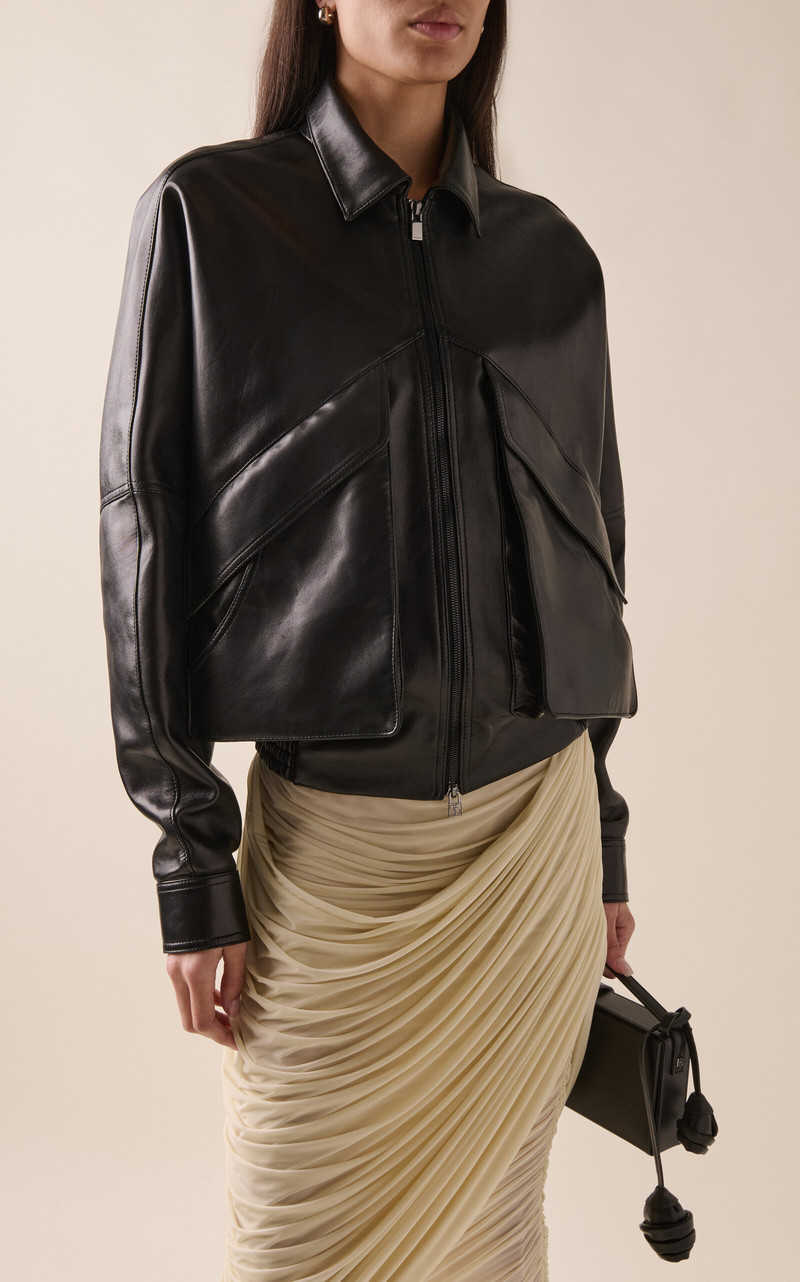 MAGDA BUTRYM Sheep Leather Jacket black outlook
