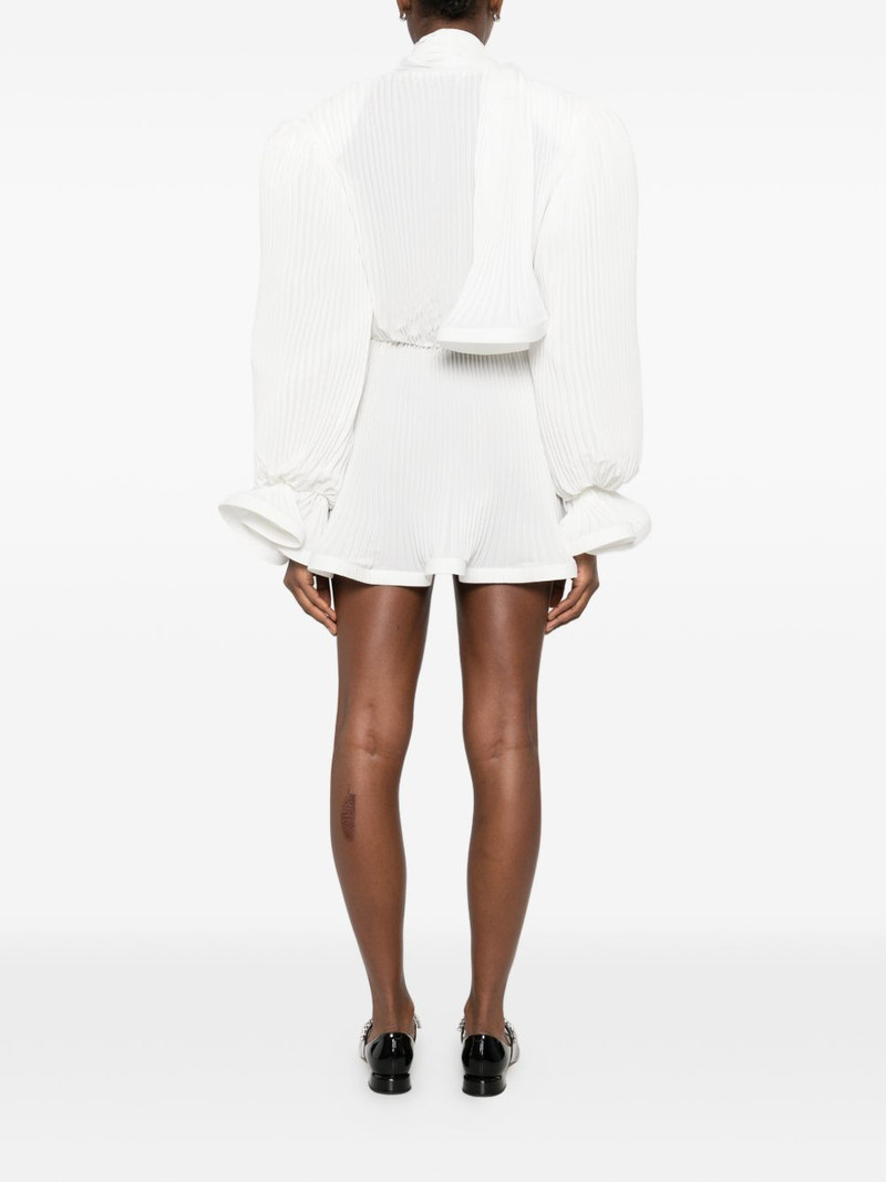 pleated puffy mini dress 4