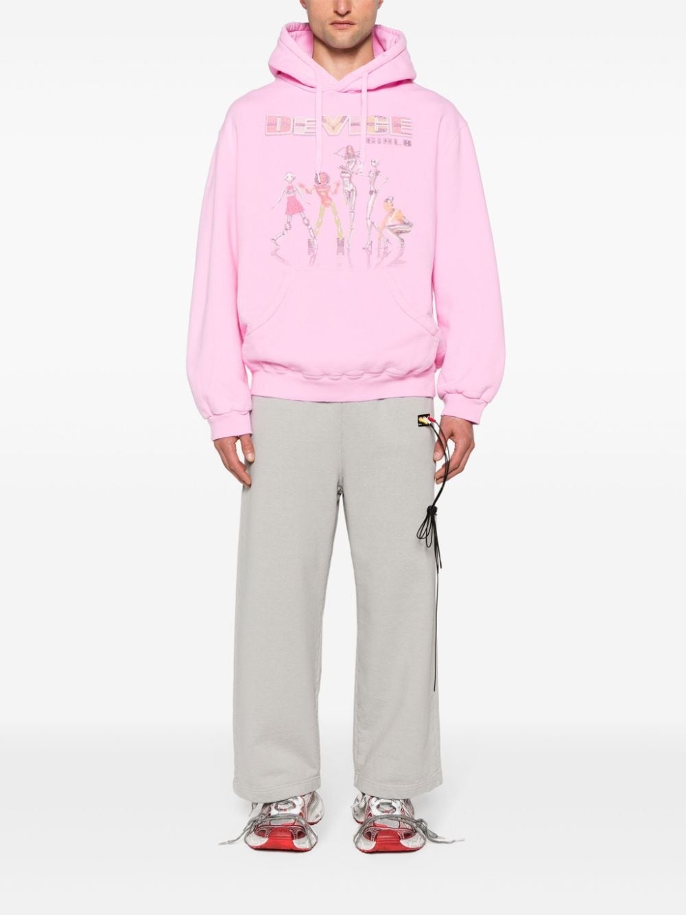 graphic-print cotton hoodie - 2