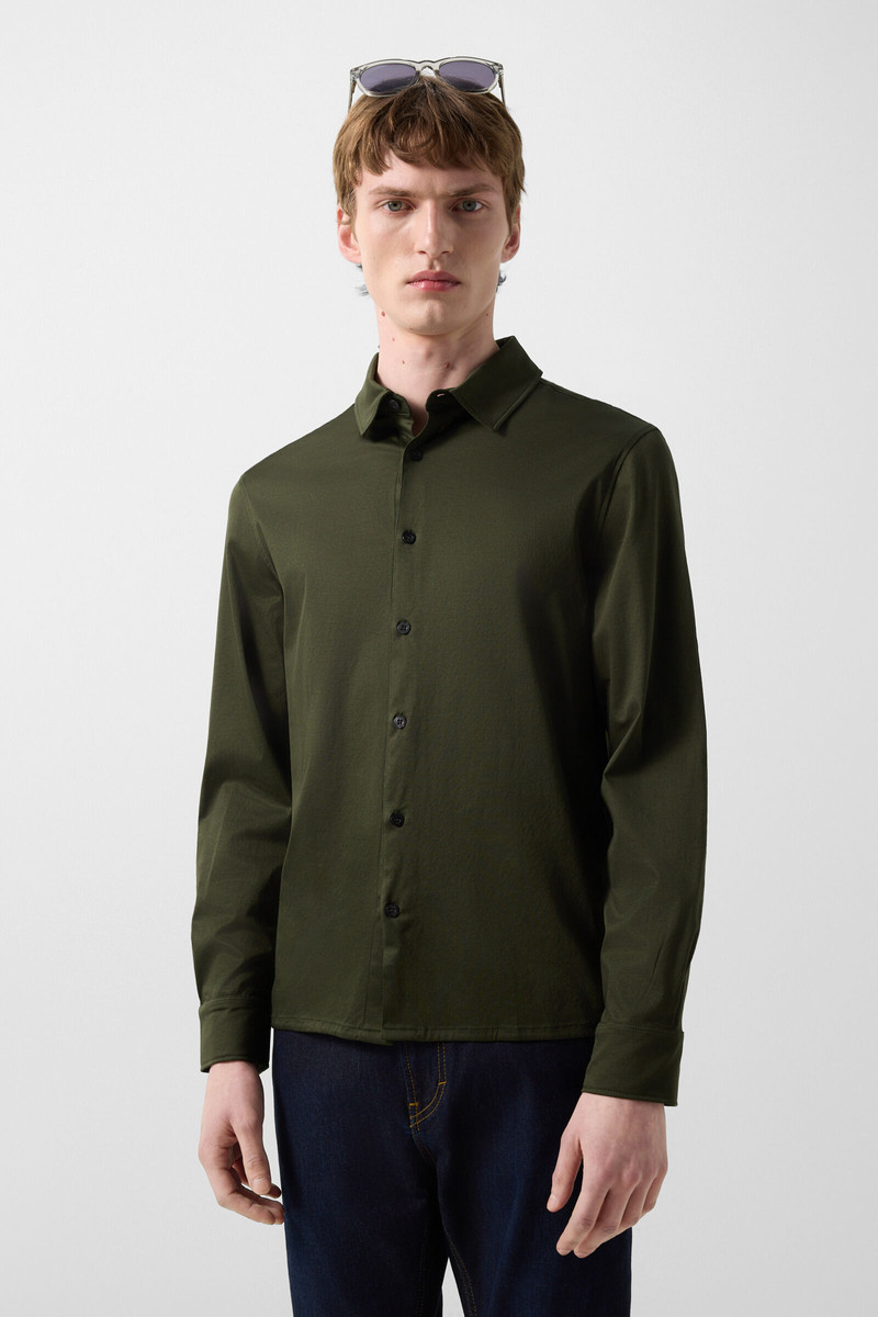 Jersey shirt Franz in Olive green 2