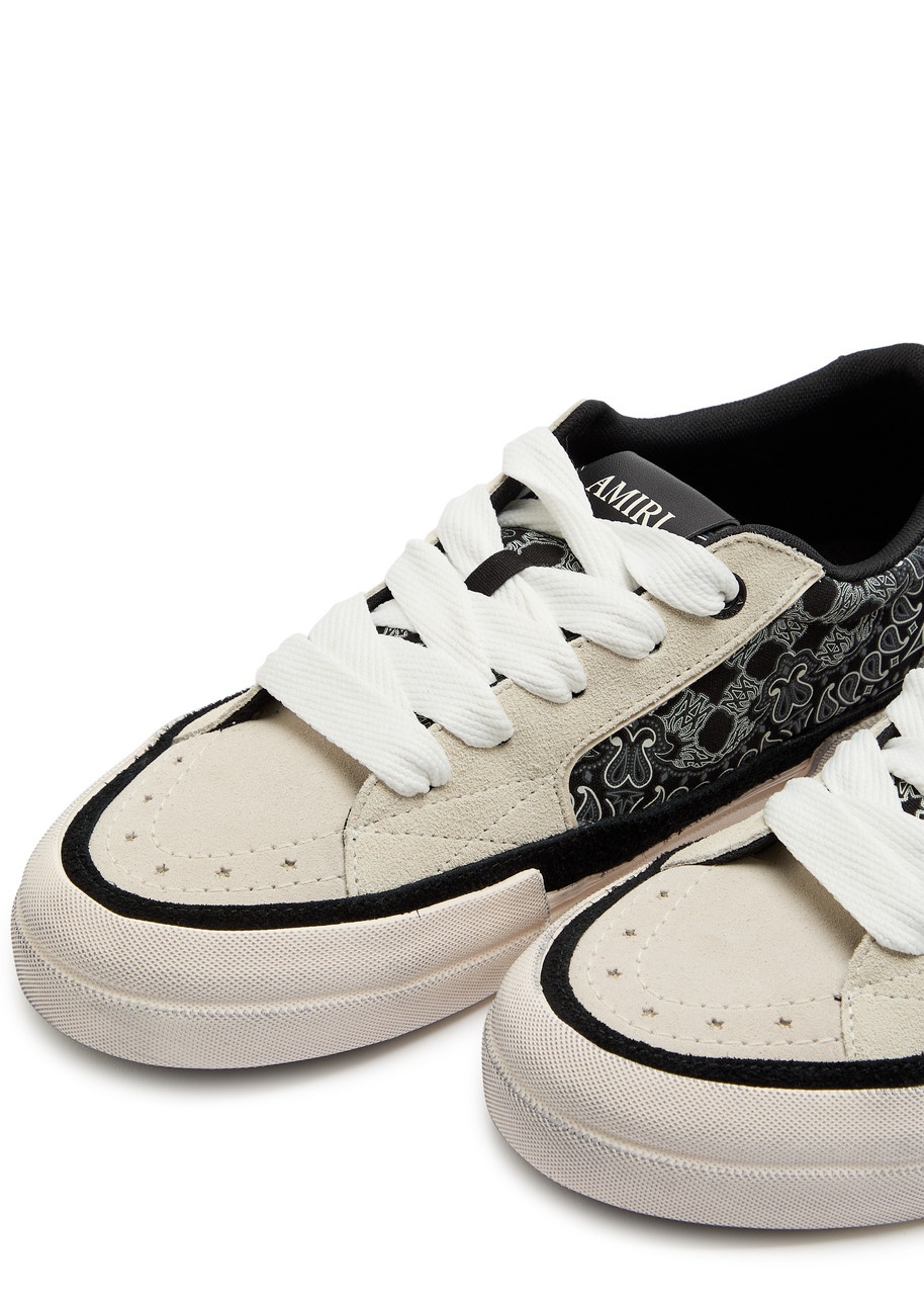 Amiri Sunset Skate Paisley-printed Suede Sneakers - 3