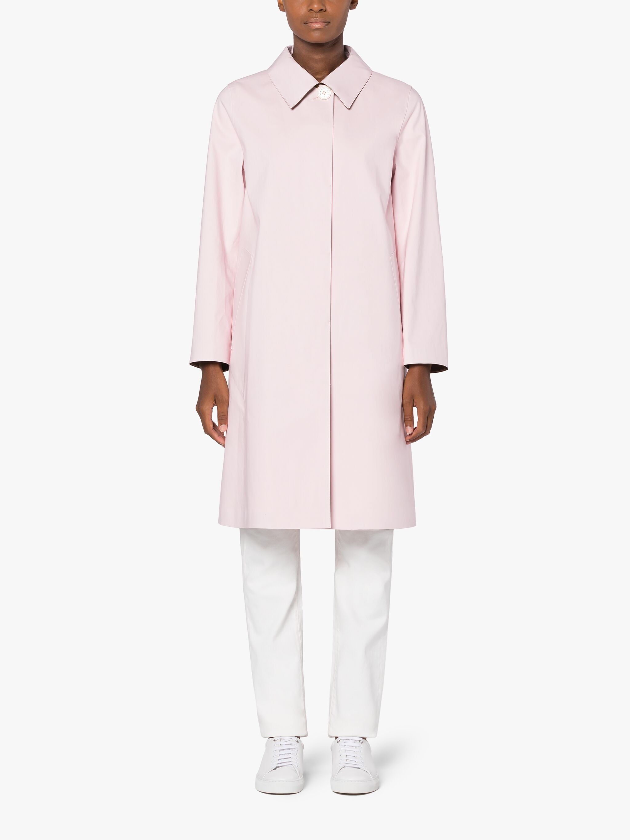 BANTON PINK BONDED COTTON COAT - 3