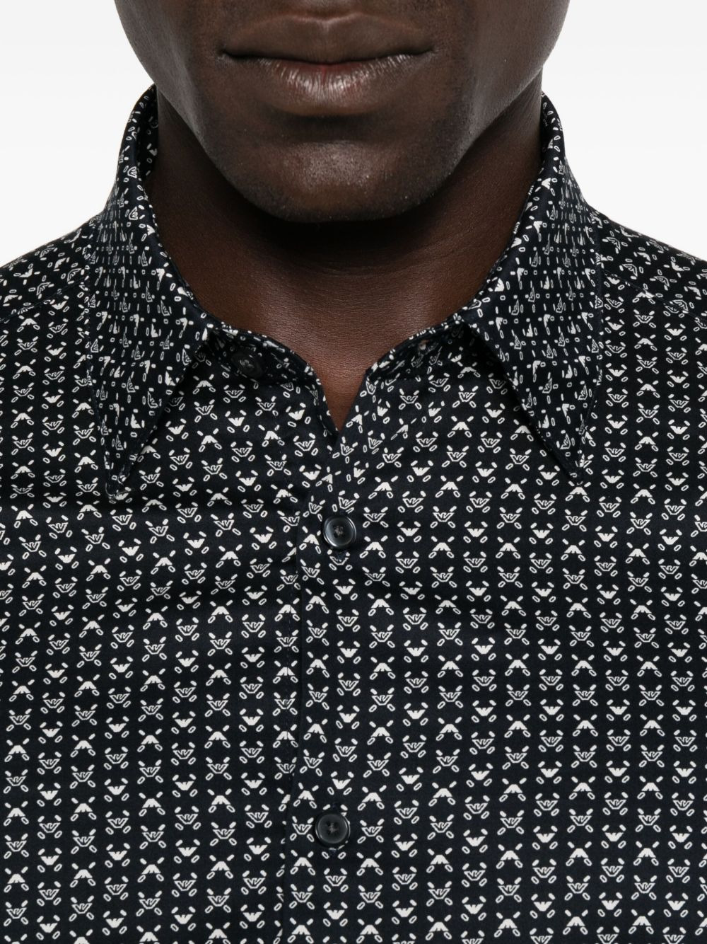 geometric-print shirt - 5