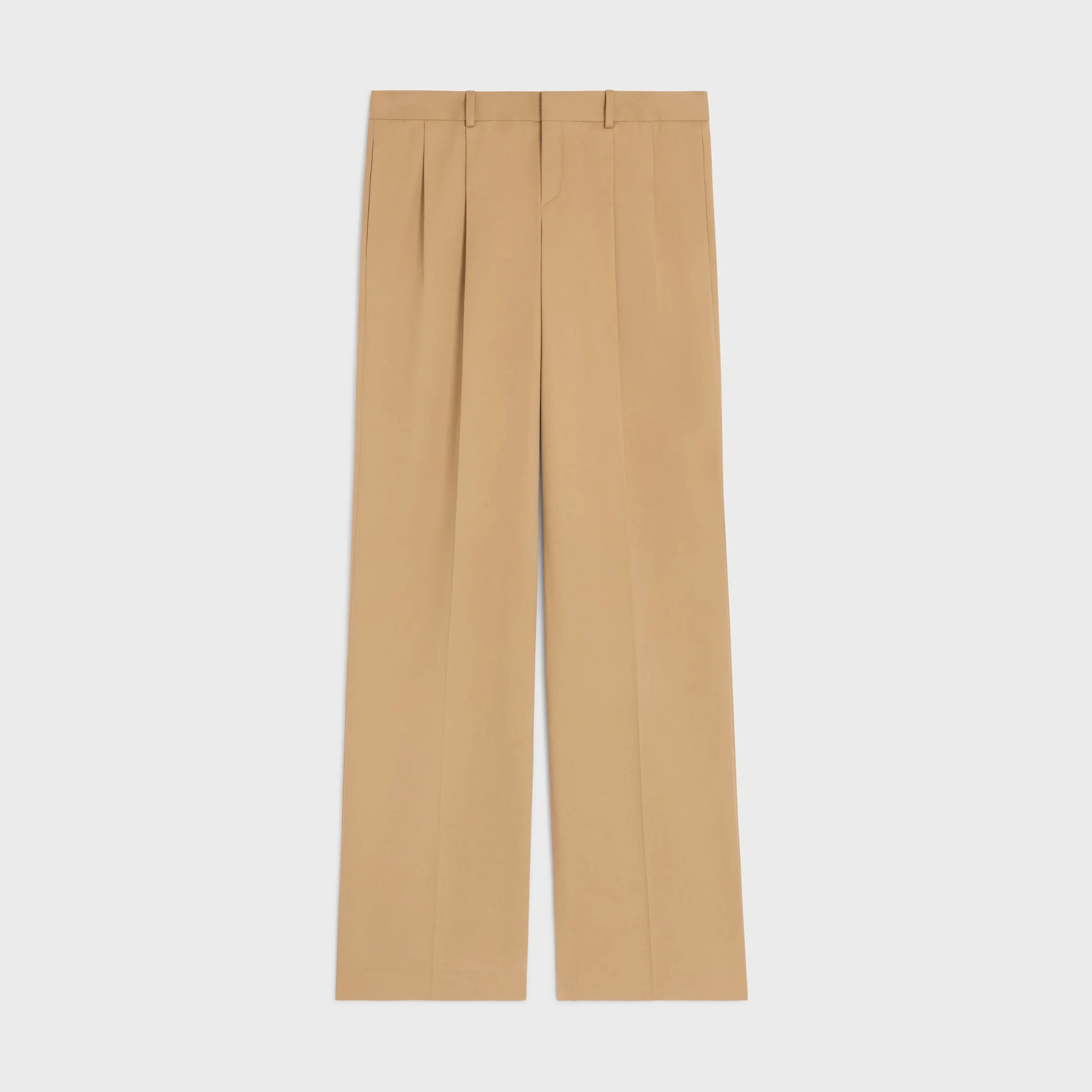 pleated trousers IN cotton canvas - 1