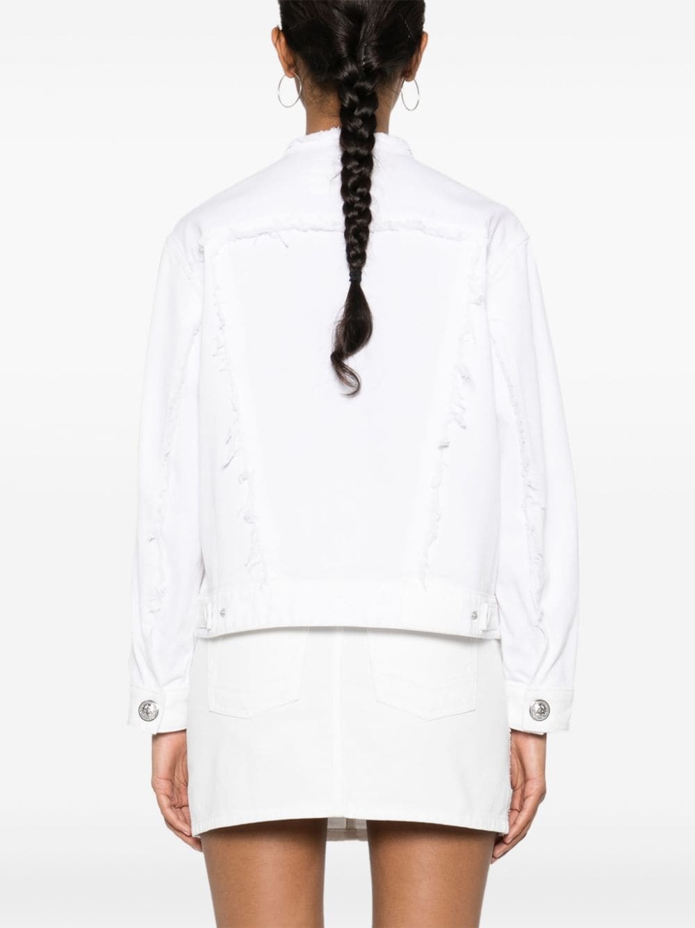 Kaely frayed denim jacket - 4