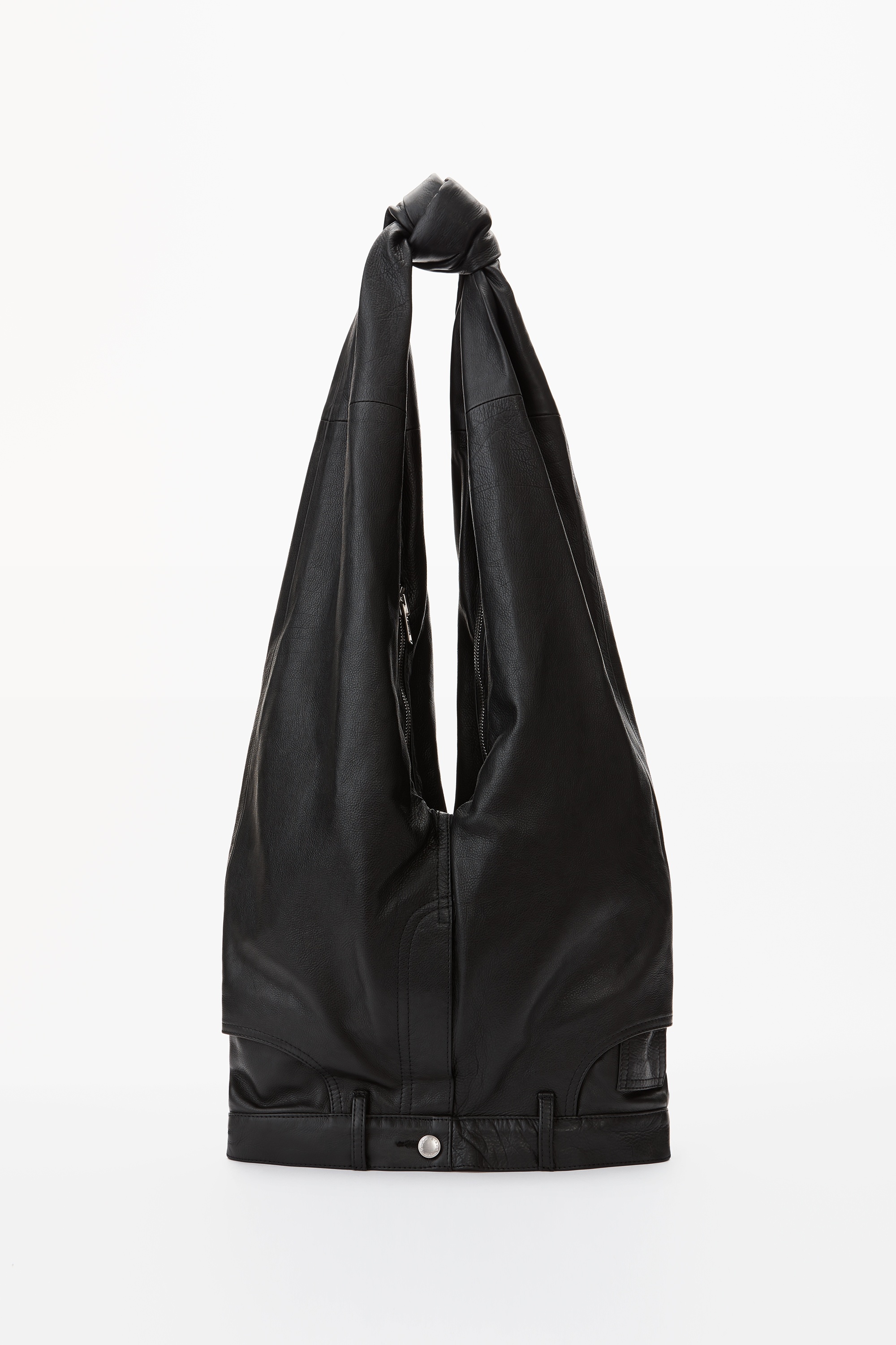 5-POCKET HOBO IN TUMBLED MOTO LEATHER - 1