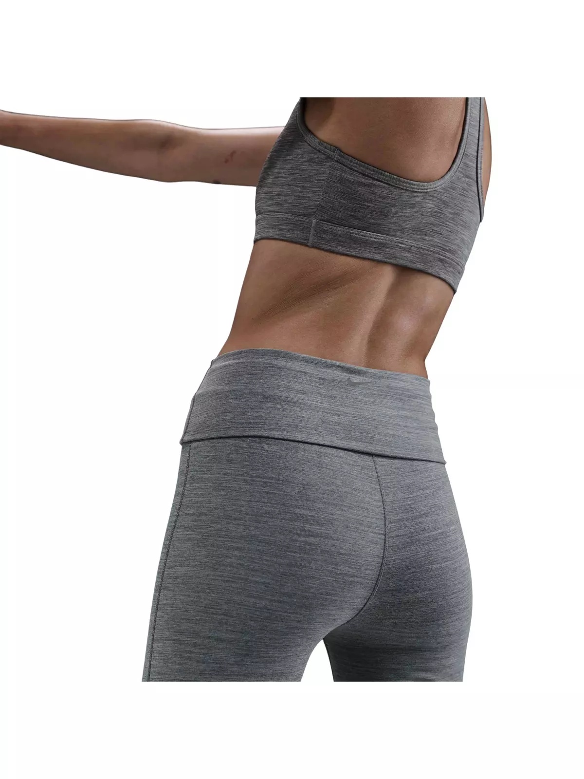 Women's One Dri-FIT High-Waisted Fold-Over Pants - Grey - 4