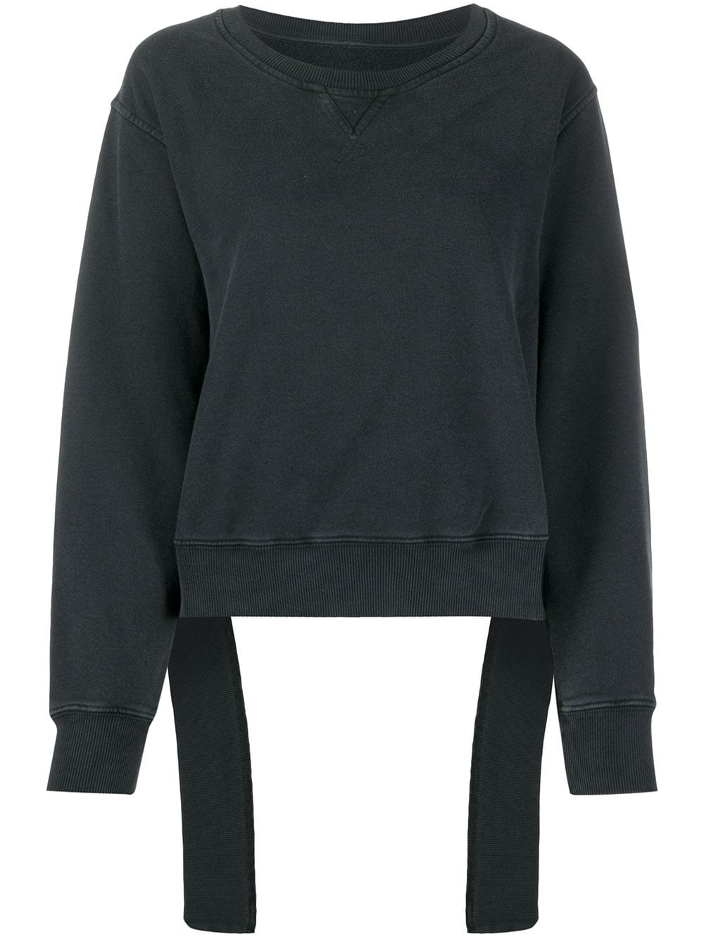 cropped fallen waistband sweatshirt - 1