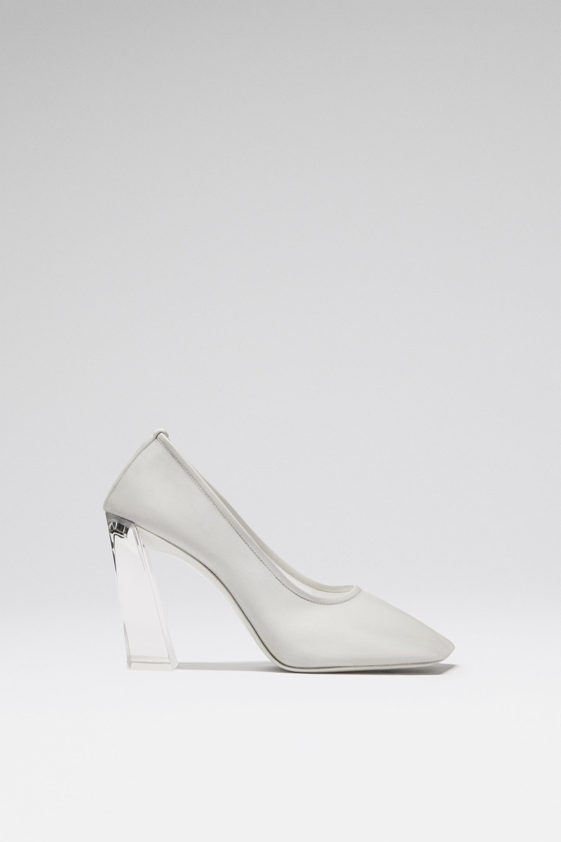 CHARLOTTE HALF GLASS PUMP WHITE MESH 1