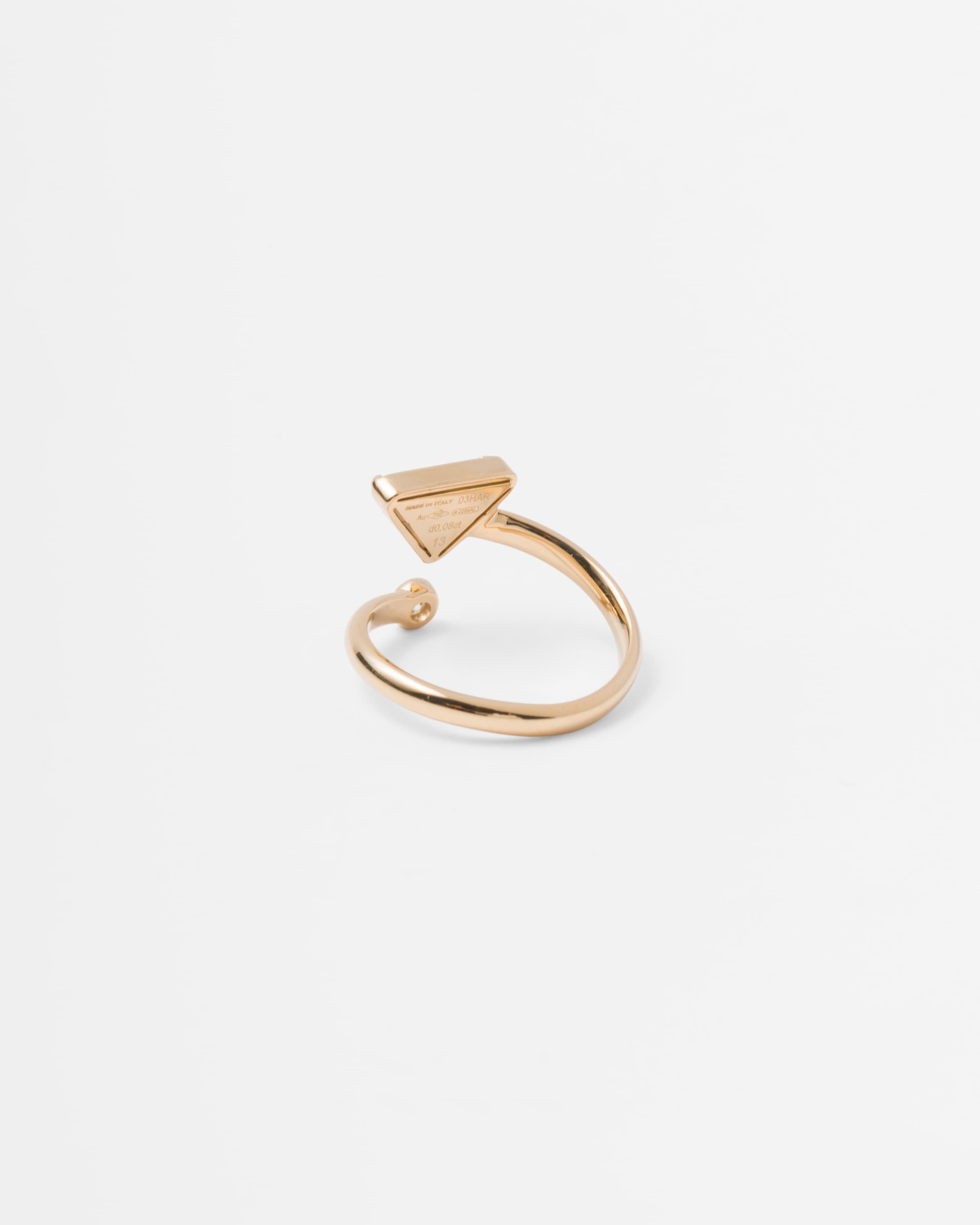 Eternal Gold contrarié ring in yellow gold with diamond and green quartz - 5