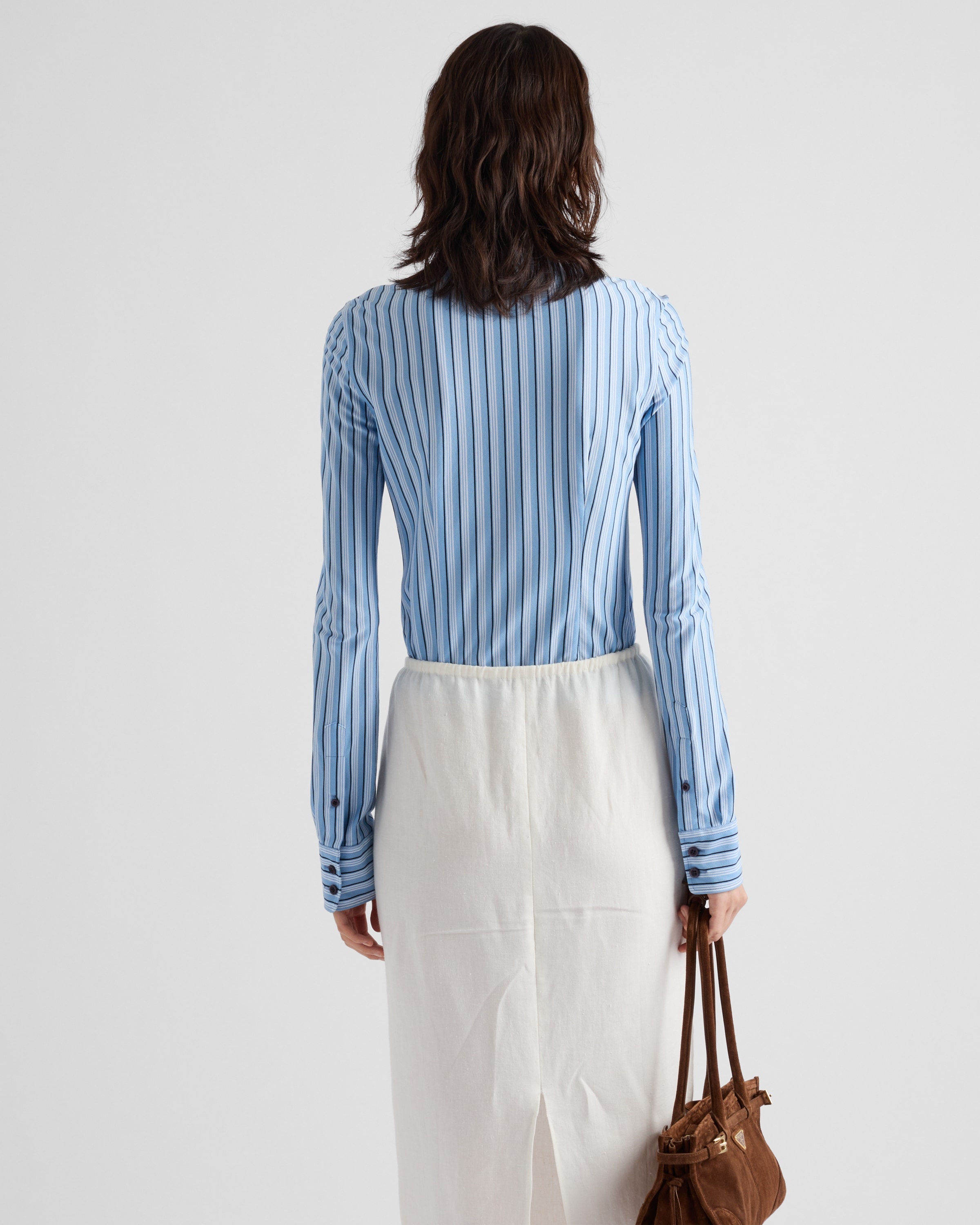Striped piqué shirt - 5