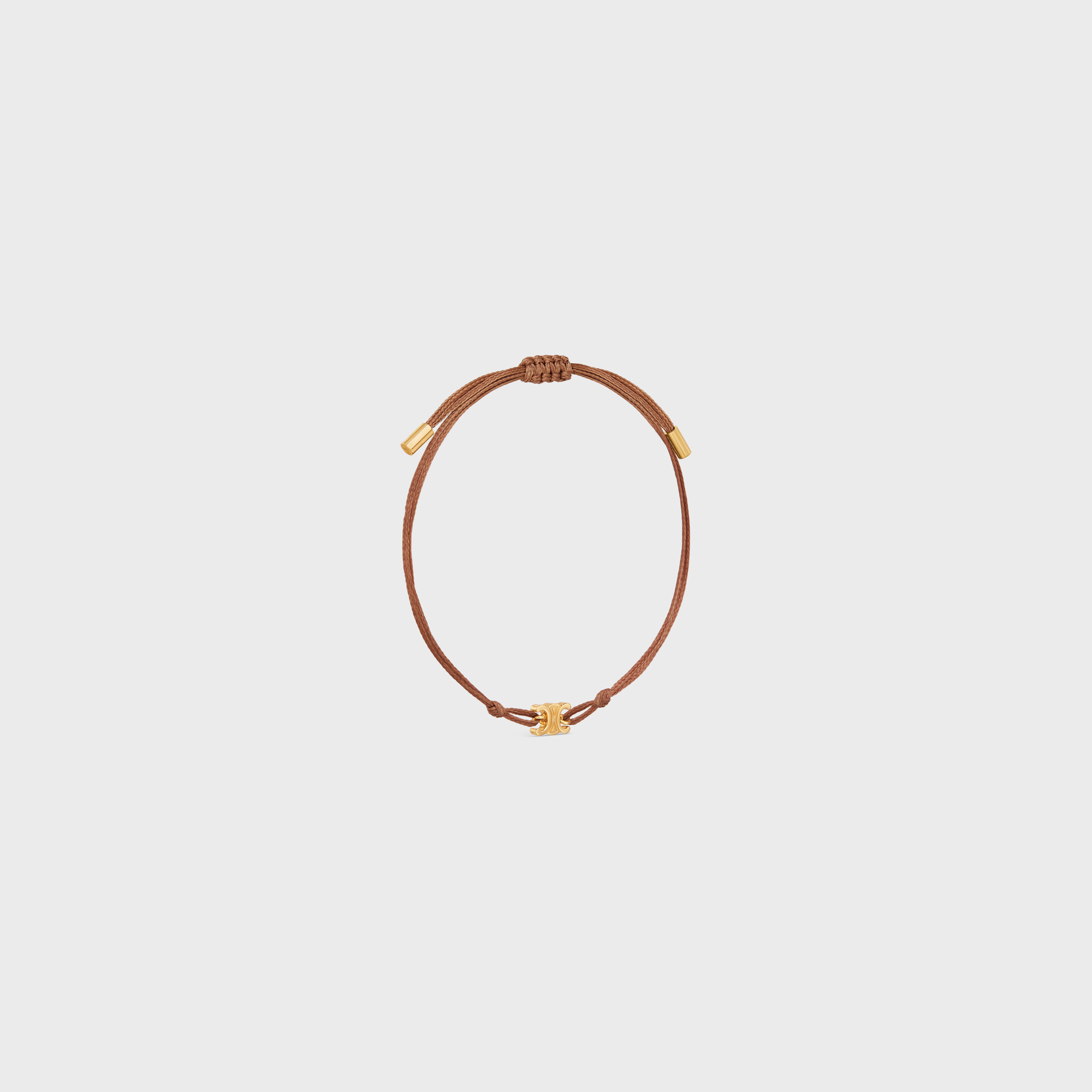 Triomphe Thin Beach Bracelet in Brass With Gold Finish and Polyester - 3