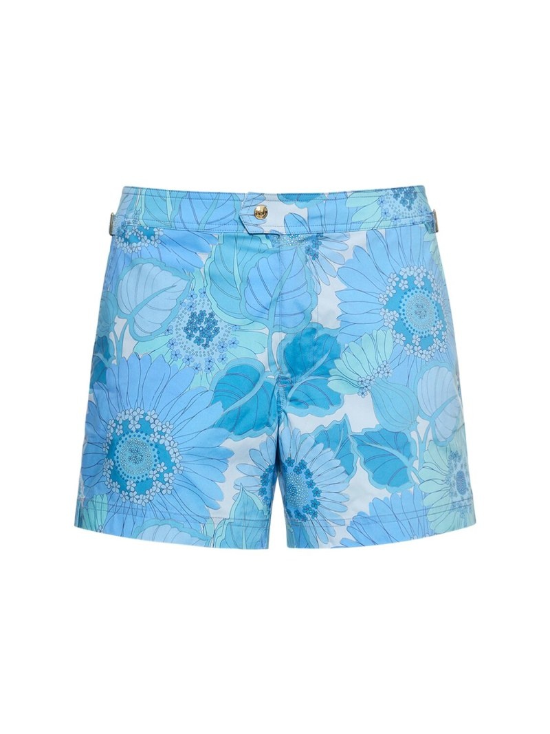 70's daisy poplin swim short - 1