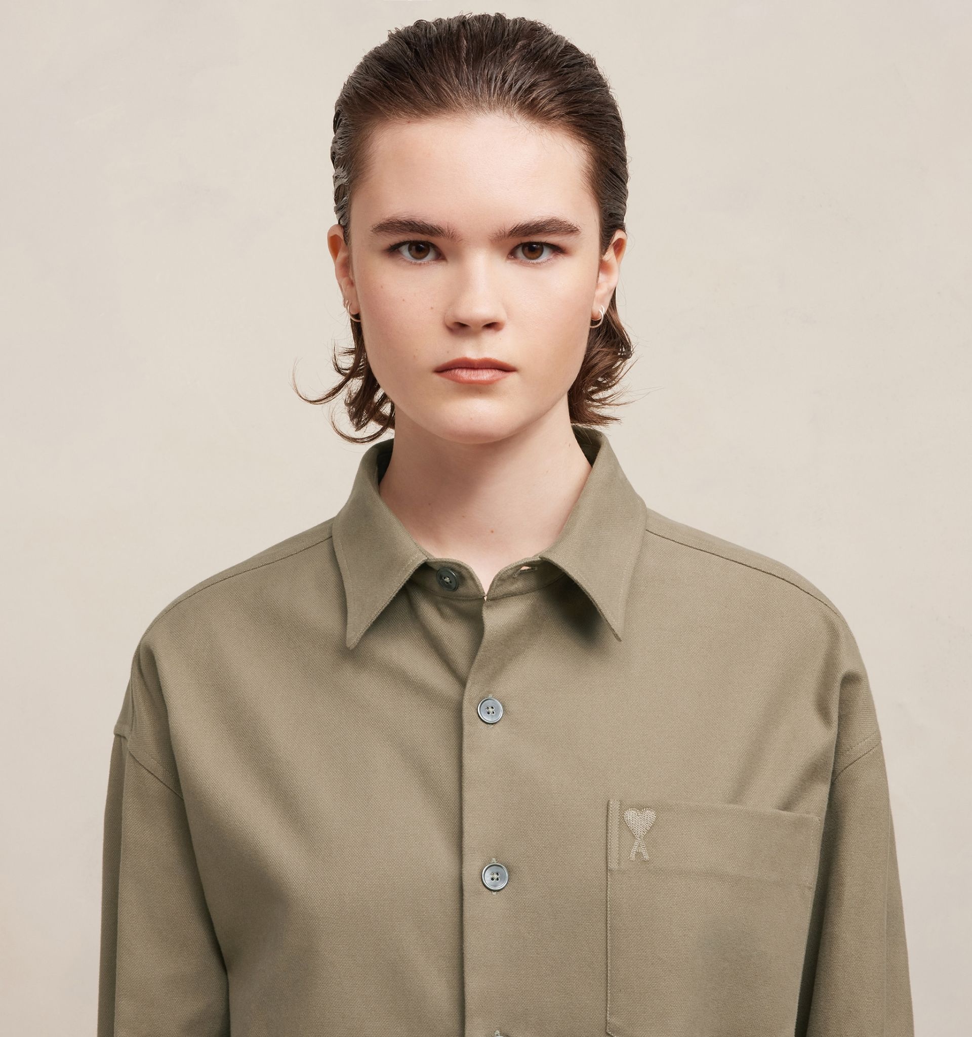 ☆AMI☆Heart Logo Boxy Fit Shirt シャツ 正規品 AMI PARIS Heart Logo Boxy Fit Shirt シャツ (AMI PARIS/シャツ