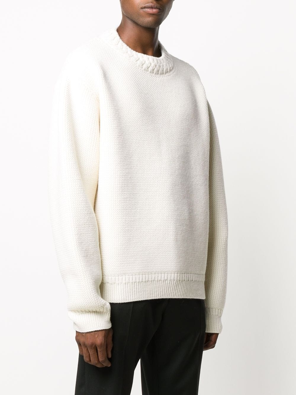 chunky knit crew neck jumper - 3