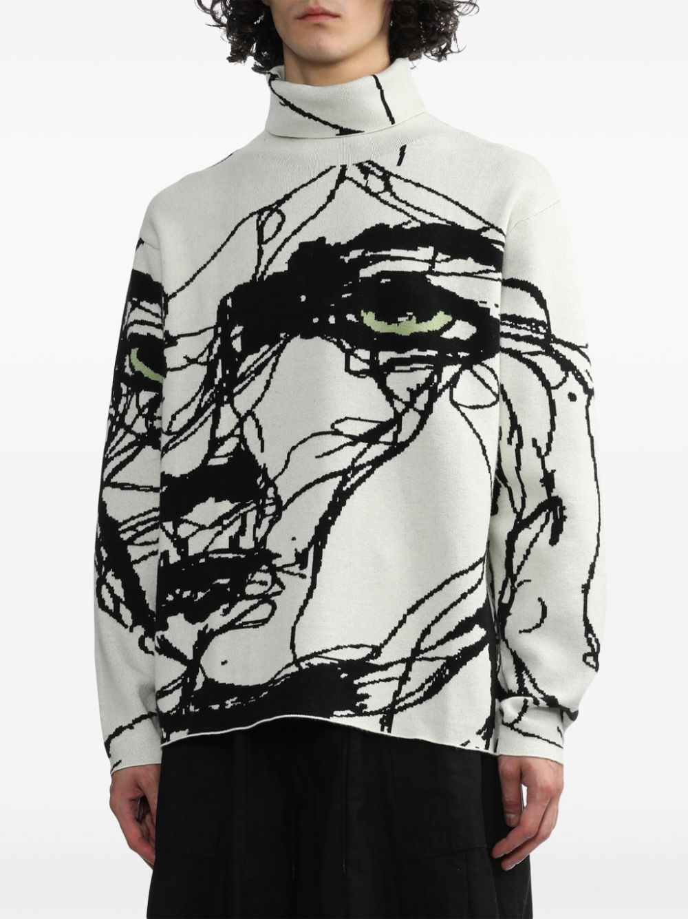 Scribble roll-neck jumper - 3