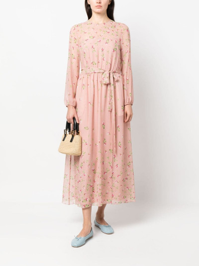 REDValentino floral-print long-sleeve dress outlook