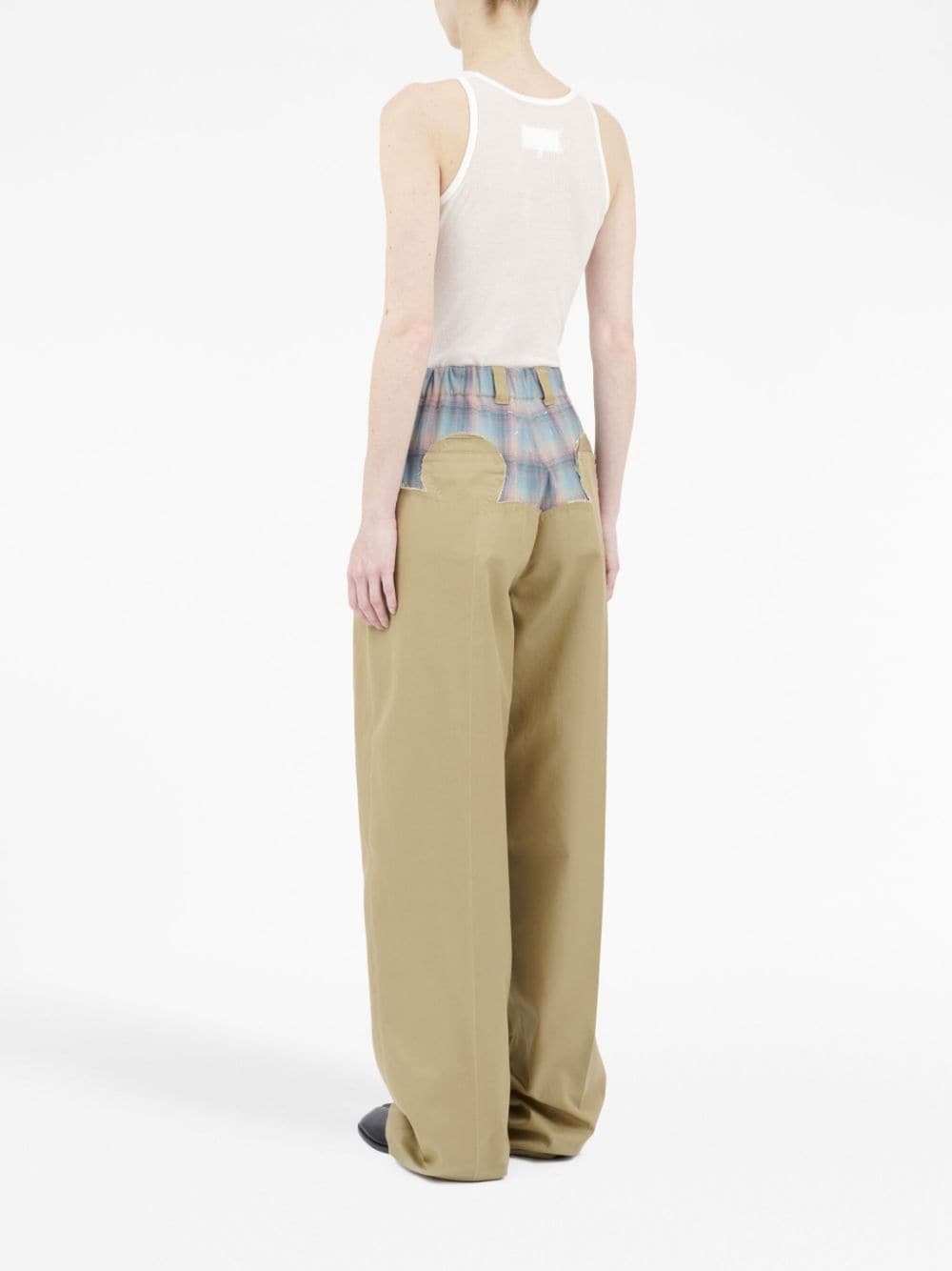 x Pendleton checked-yoke wide-leg trousers - 5