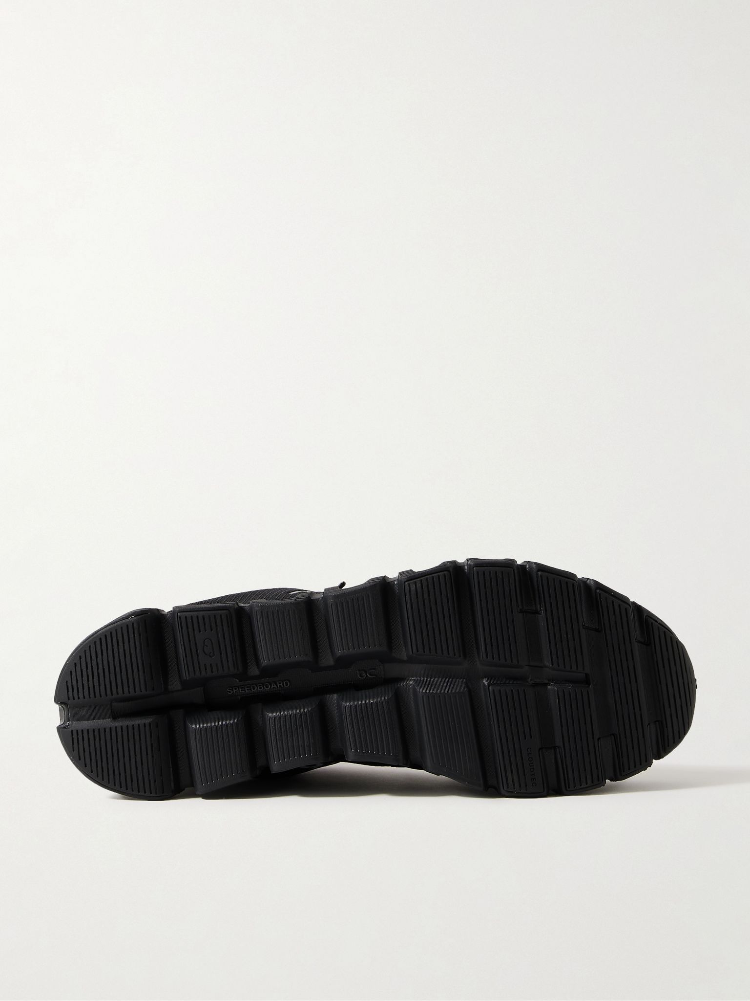 Cloud 6 WP Rubber-Trimmed Stretch-Knit Slip-On Sneakers Black - 3