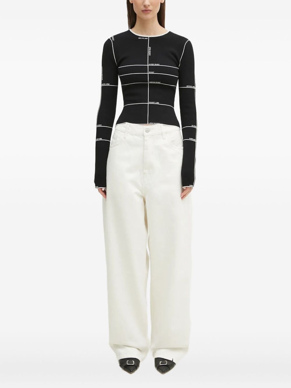 intarsia-knit top - 1
