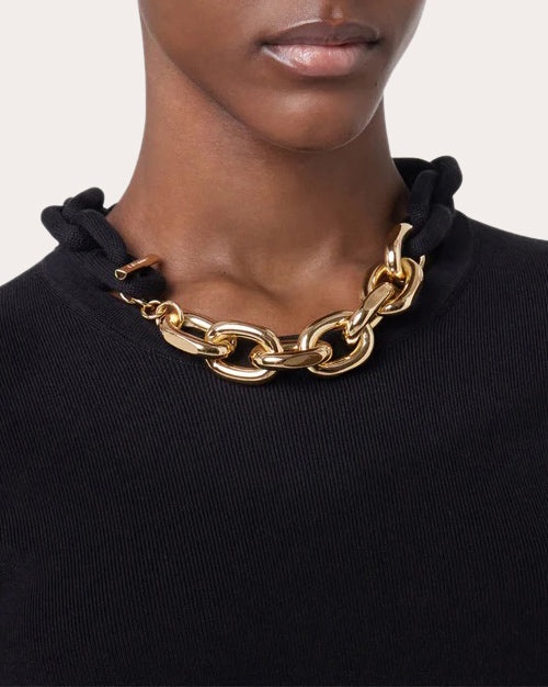 Chain Collar Knit Mini Dress - 5